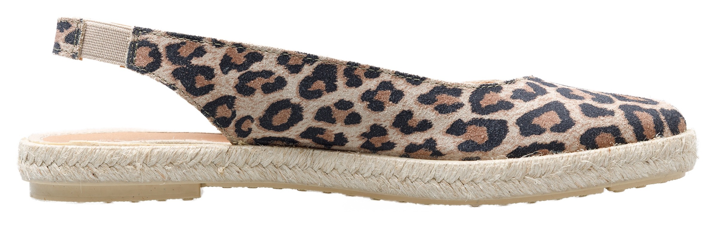 VERBENAS Slingsandale »Kiara Leopardo Grande«, Sommerschuh, Sling, Schlupfschuh, Urlaubschuh mit Juterahmen