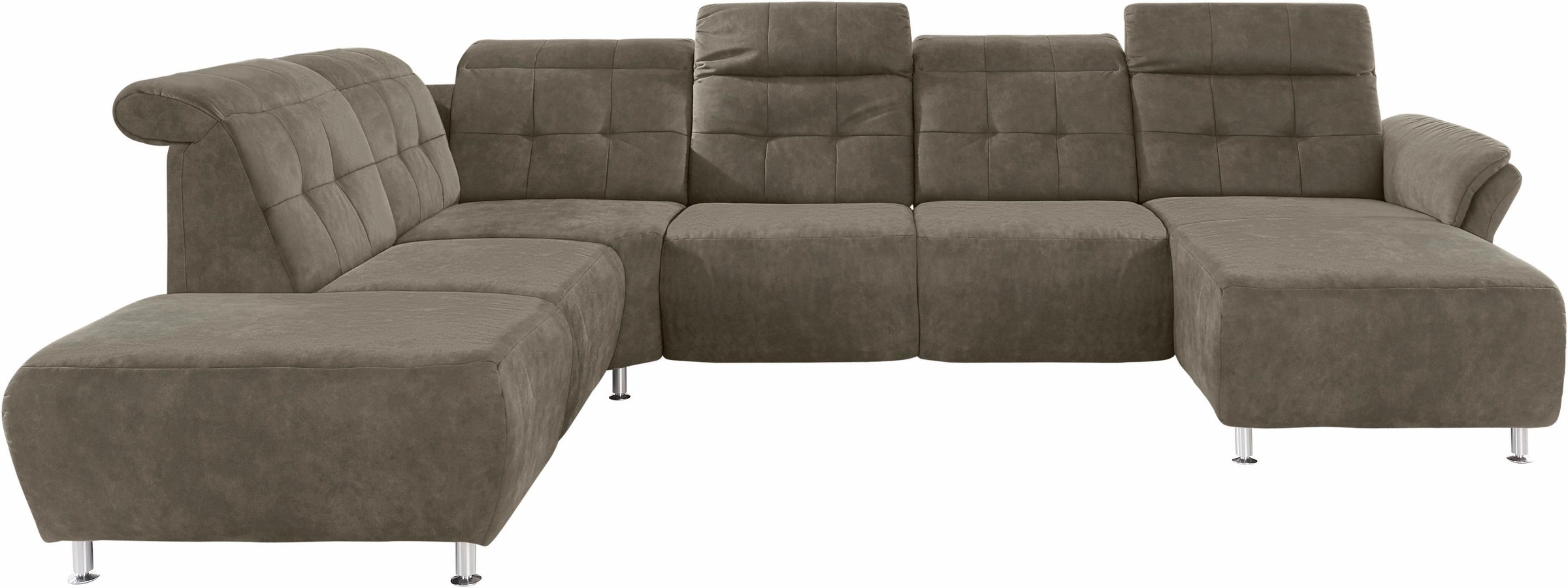 Places of Style Wohnlandschaft »Manhattan U-Form«, 2 Sitze mit elektrischer Relaxfunktion, verstellbare Armlehnen