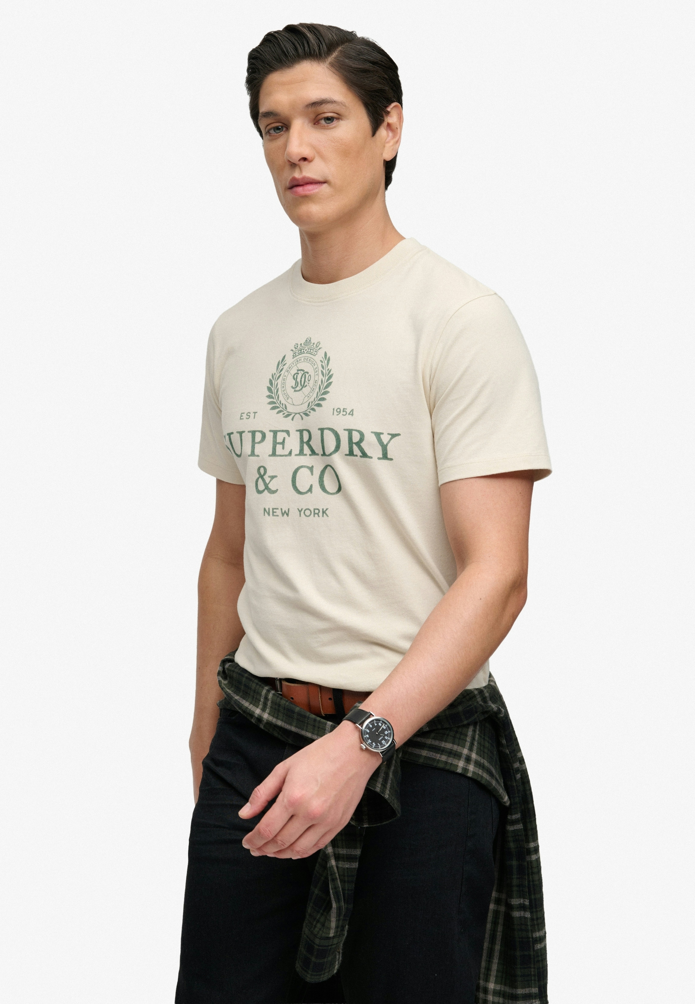 Superdry Rundhalsshirt »1954 Company Relaxed Tee« Baumwolle, relaxed fit