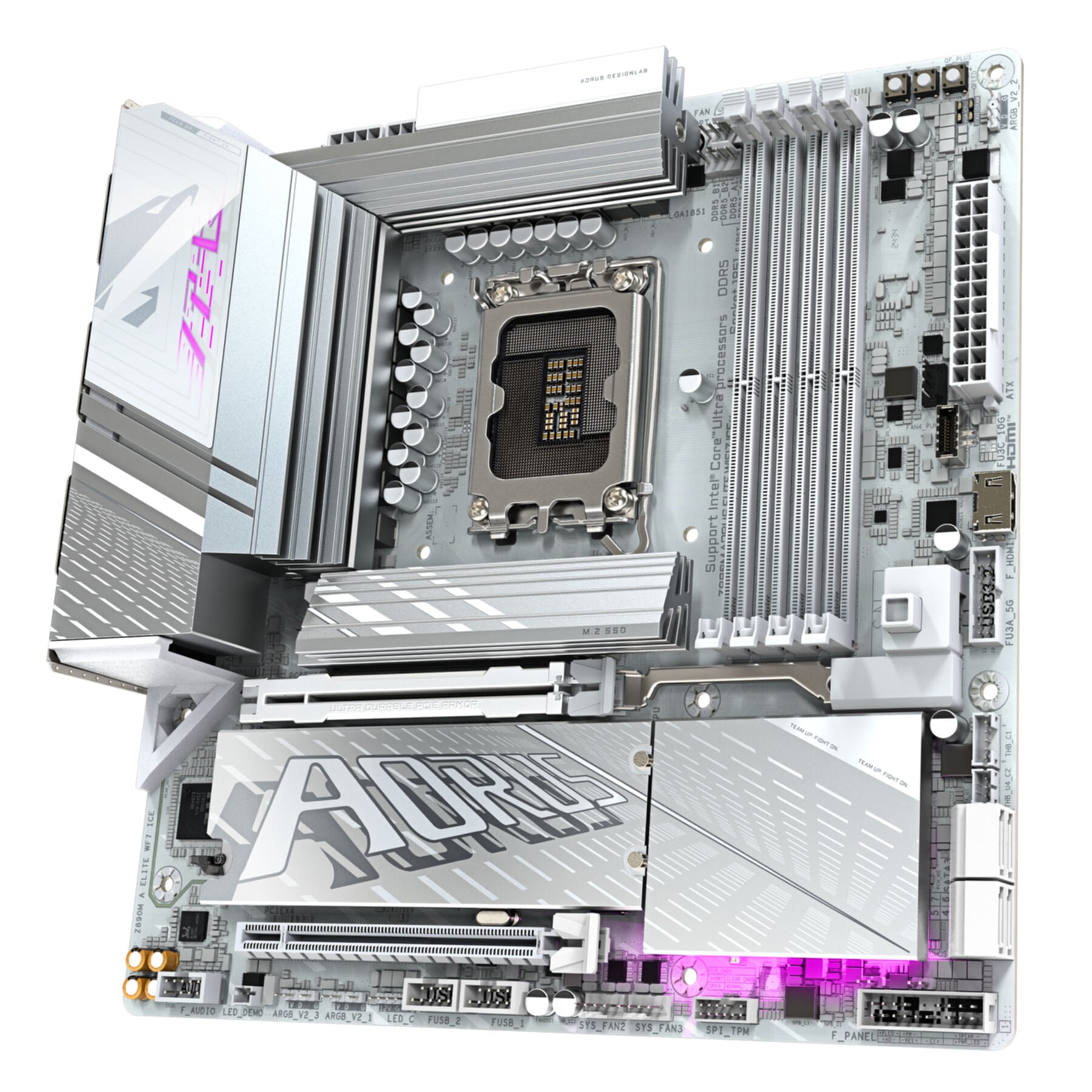 Gigabyte Mainboard »Z890M AORUS ELITE WIFI7 ICE Mainboard - Unterstützt Intel Core Ultra«