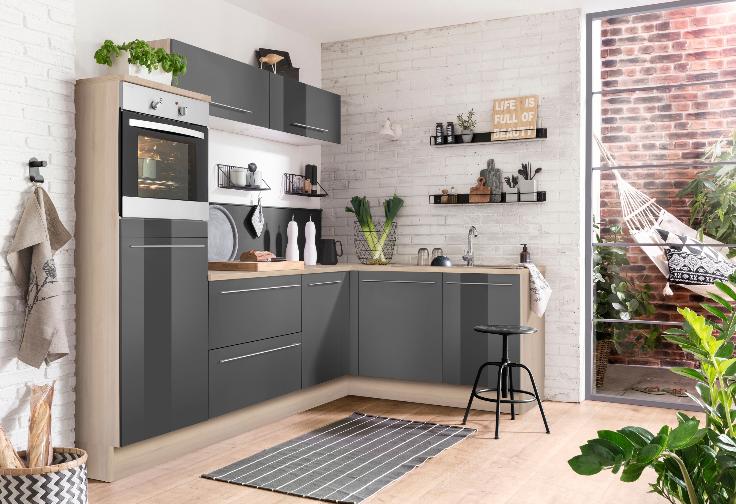 OPTIFIT Winkelküche bei mit wahlweise E-Geräten 265x175 cm, Stellbreite OTTO »Bern«, online kaufen