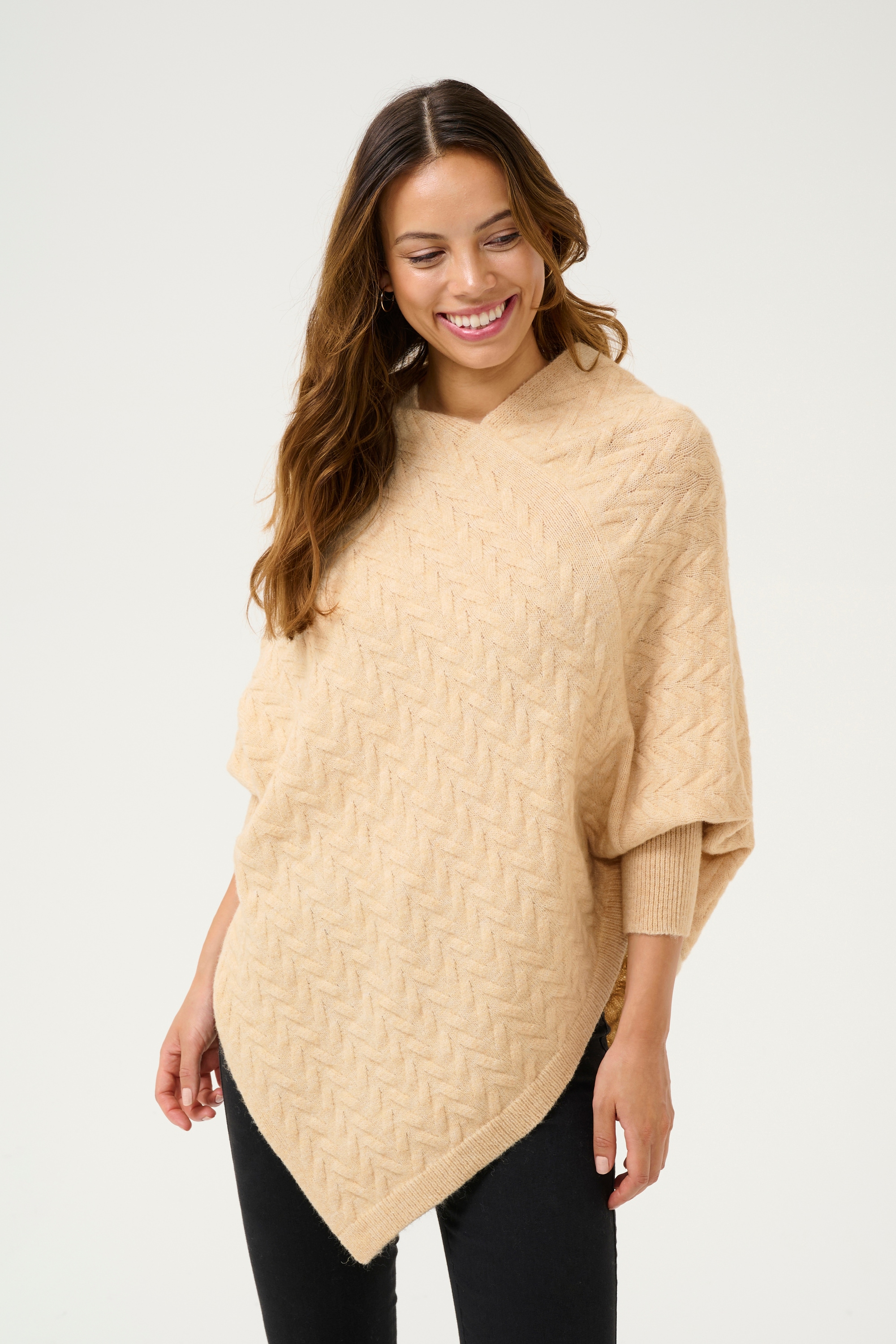 KAFFE Strickponcho »Poncho KAvinnie«