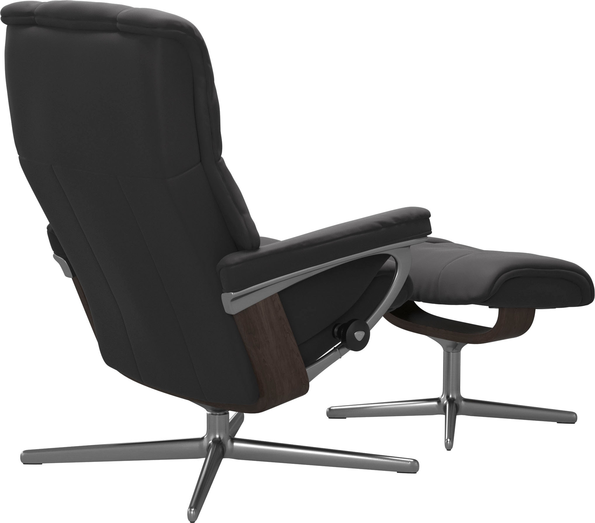 Stressless® Relaxsessel »Mayfair«, (Set, Relaxsessel mit Hocker), mit Hocker, mit Cross Base, Größe S, M & L, Holzakzent Wenge
