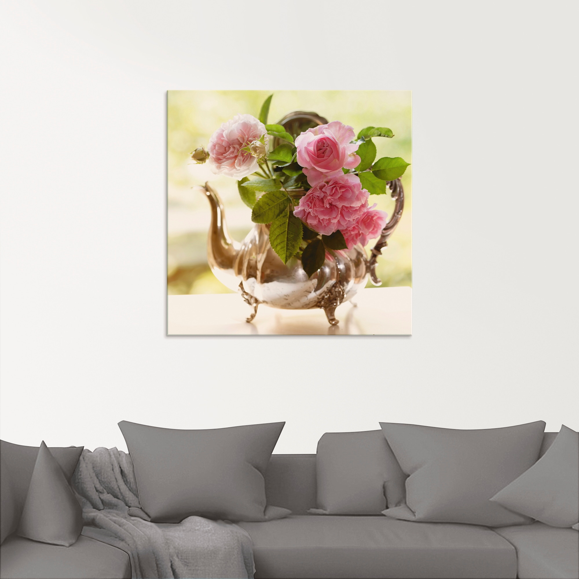 Artland Glasbild »Rosen Romance«, Blumen, (1 St.), in verschiedenen Größen