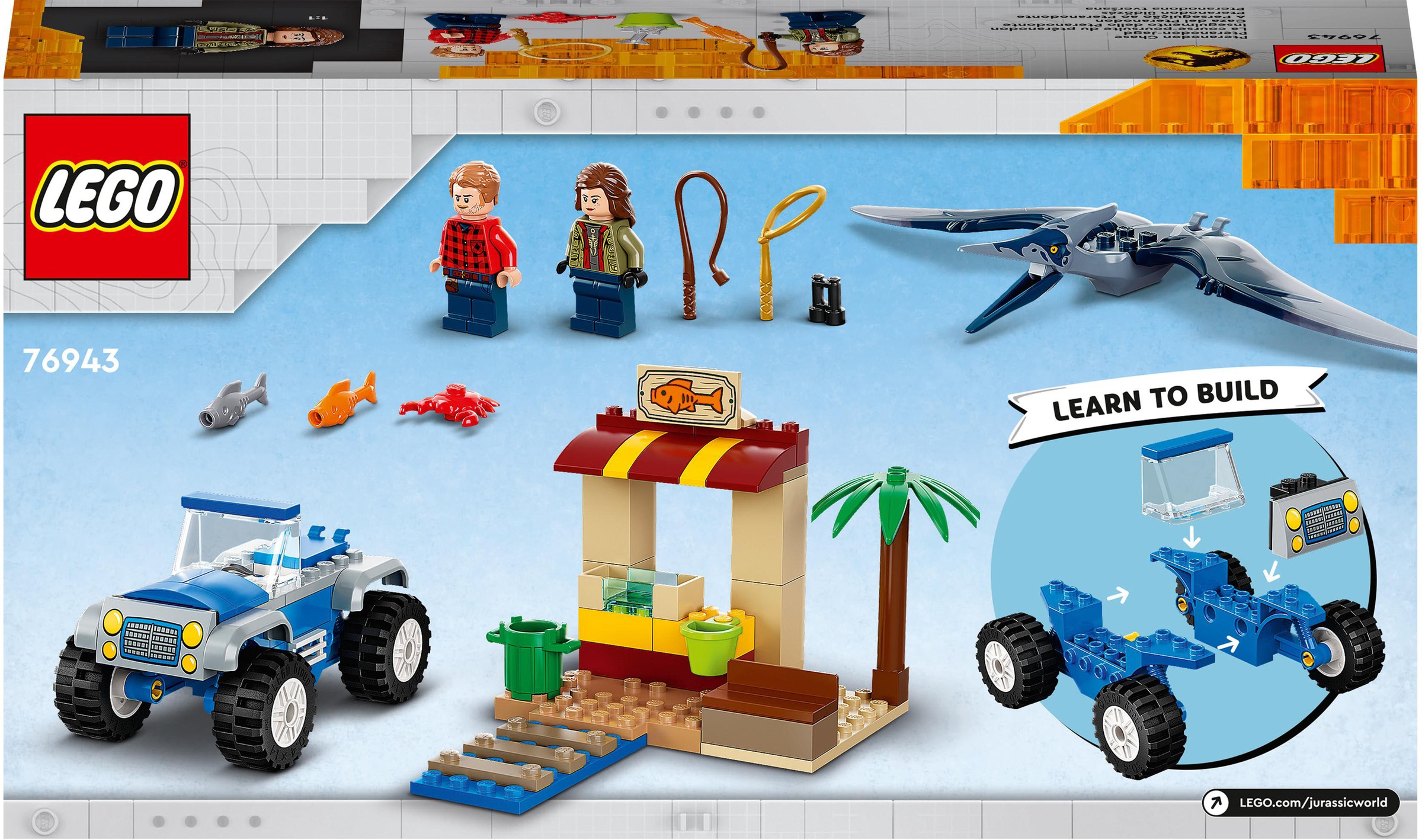 LEGO® Konstruktionsspielsteine »Pteranodon-Jagd (76943), LEGO® Jurassic World«, (94 St.), Made in Europe