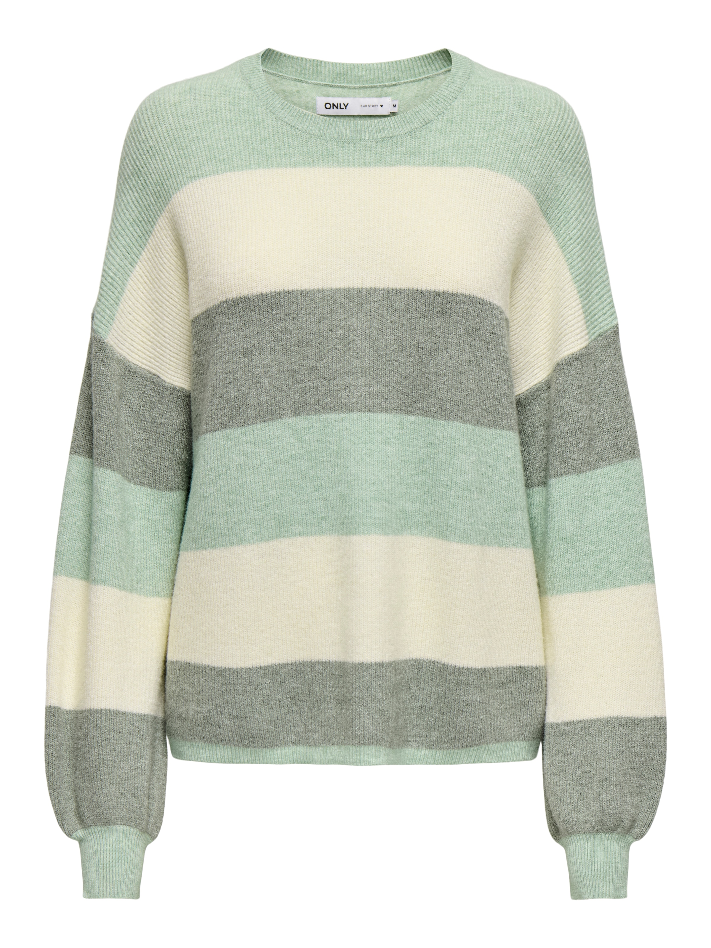 ONLY Strickpullover »ONLATIA L/S STRIPE PULLOVER KNT NOOS«, mit dem auffälligen Streifenmuster