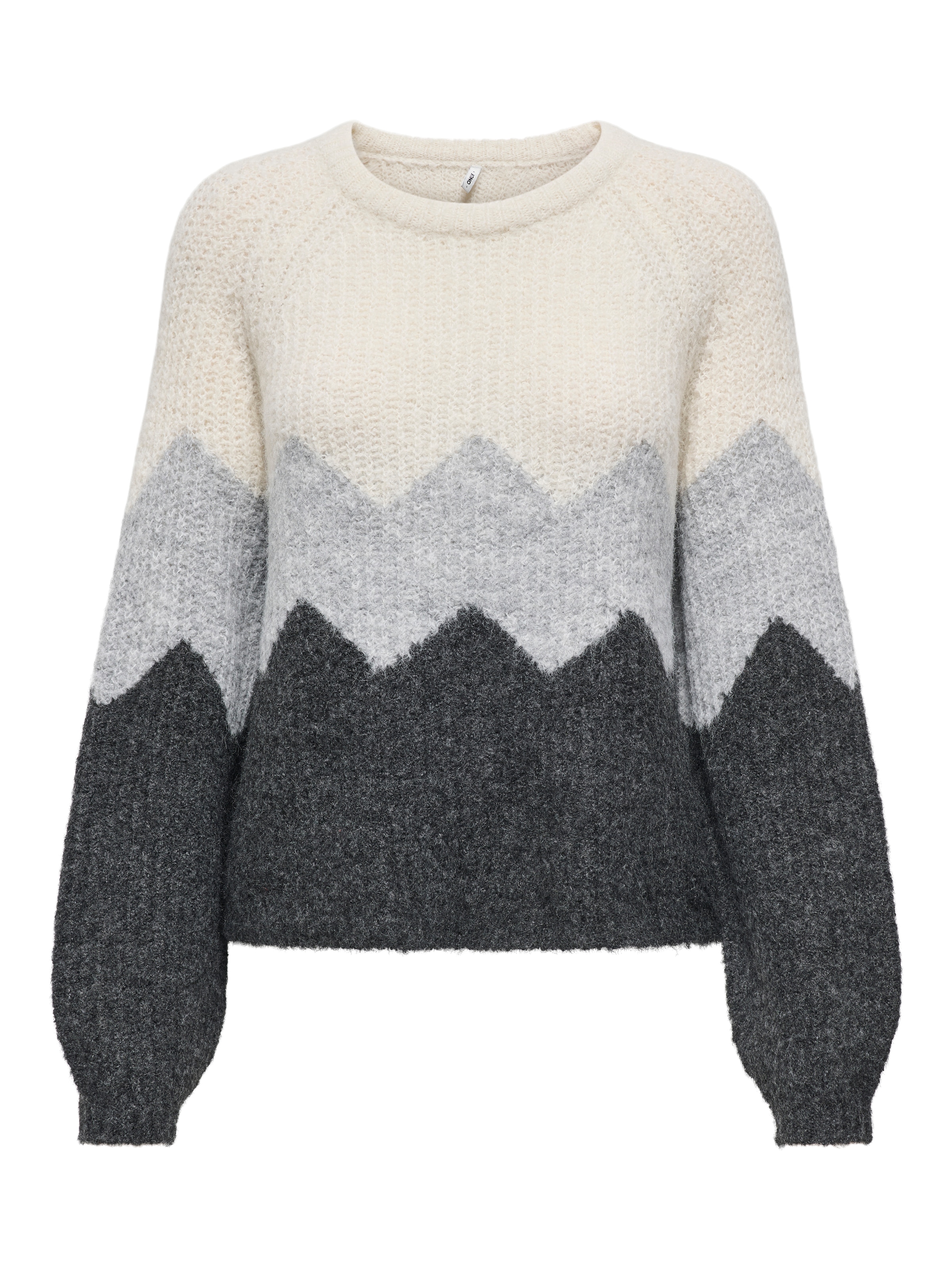 ONLY Strickpullover »ONLMAE LIFE LS ZIGZAG O-NECK KNT«