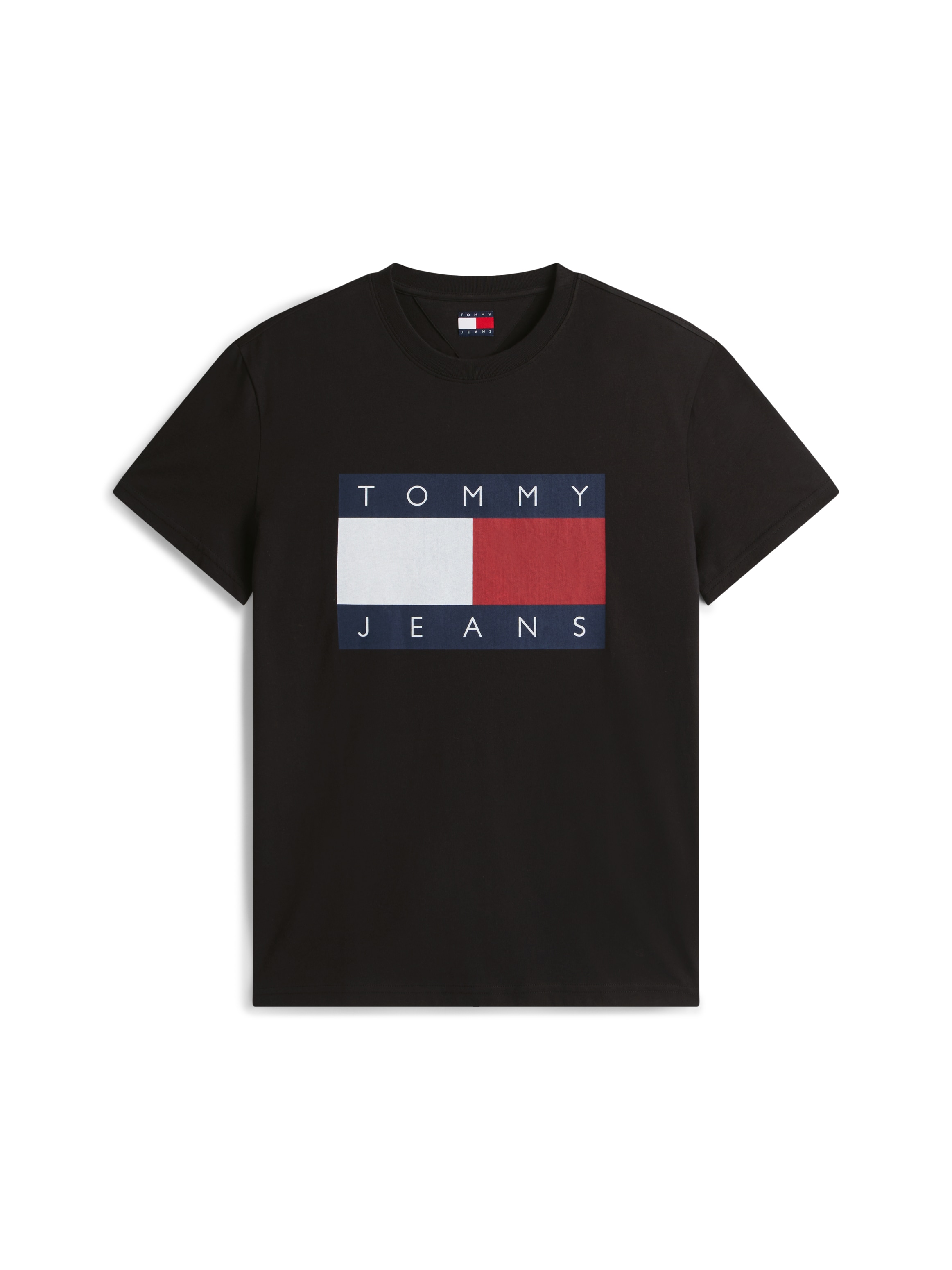 Tommy Jeans T-Shirt Rundhalsausschnitt, Regular Fit, Logo-Druck