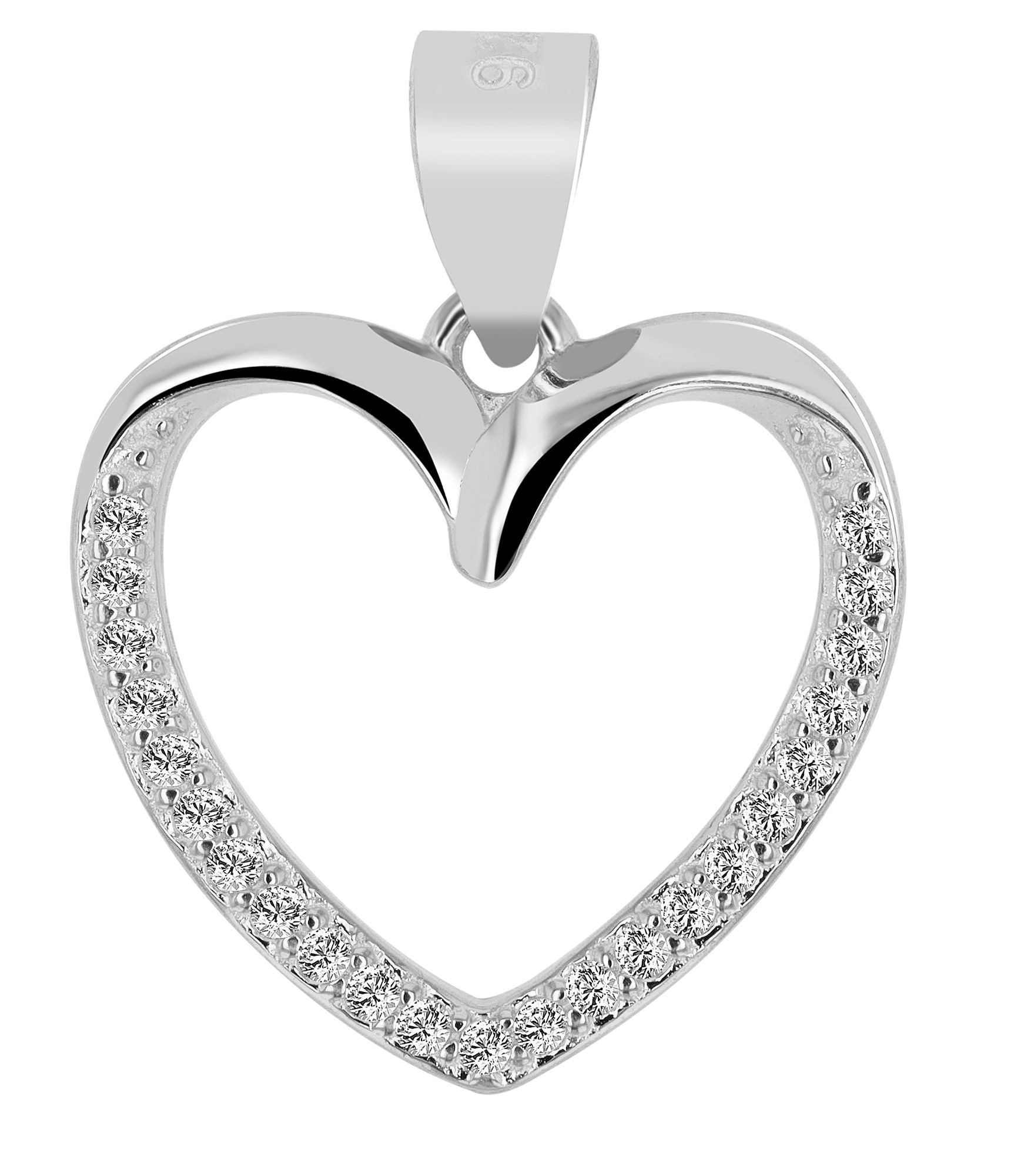 Adelia´s Kettenanhänger »Damen Anhänger ¿ Herzanhänger aus 925 Silber mit Zirkonia«