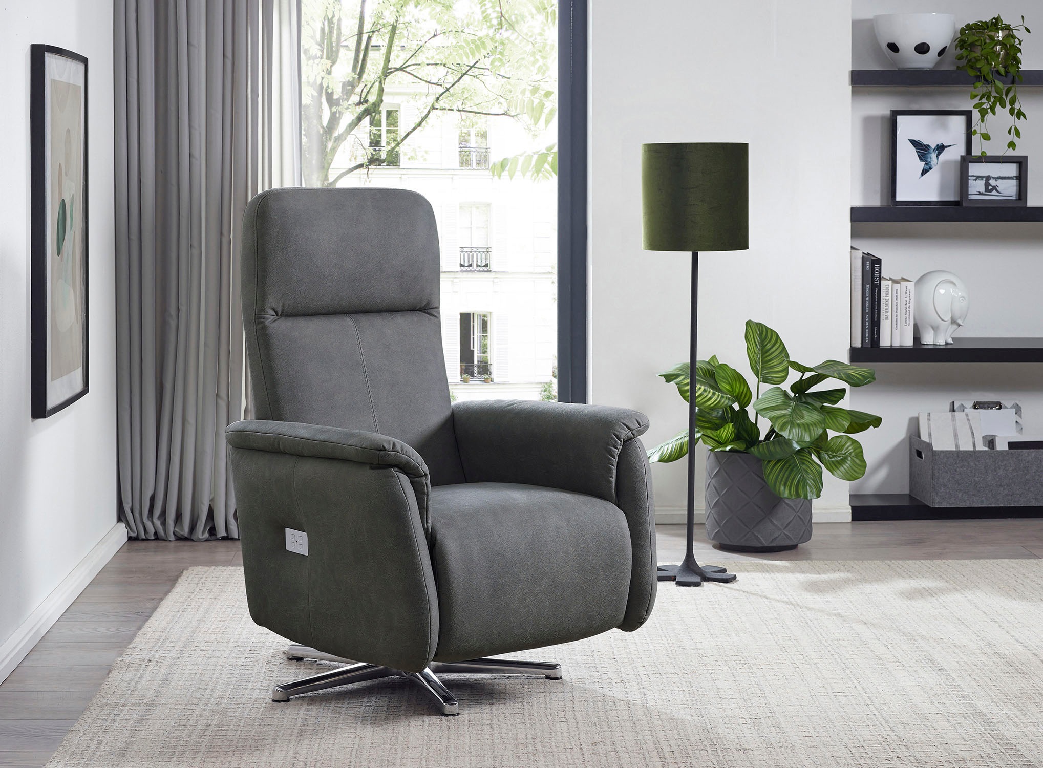 CALIZZA INTERIORS Relaxsessel »Olivin«, inklusiver stufenloser Kopfteilverstellung und mit Verstellung