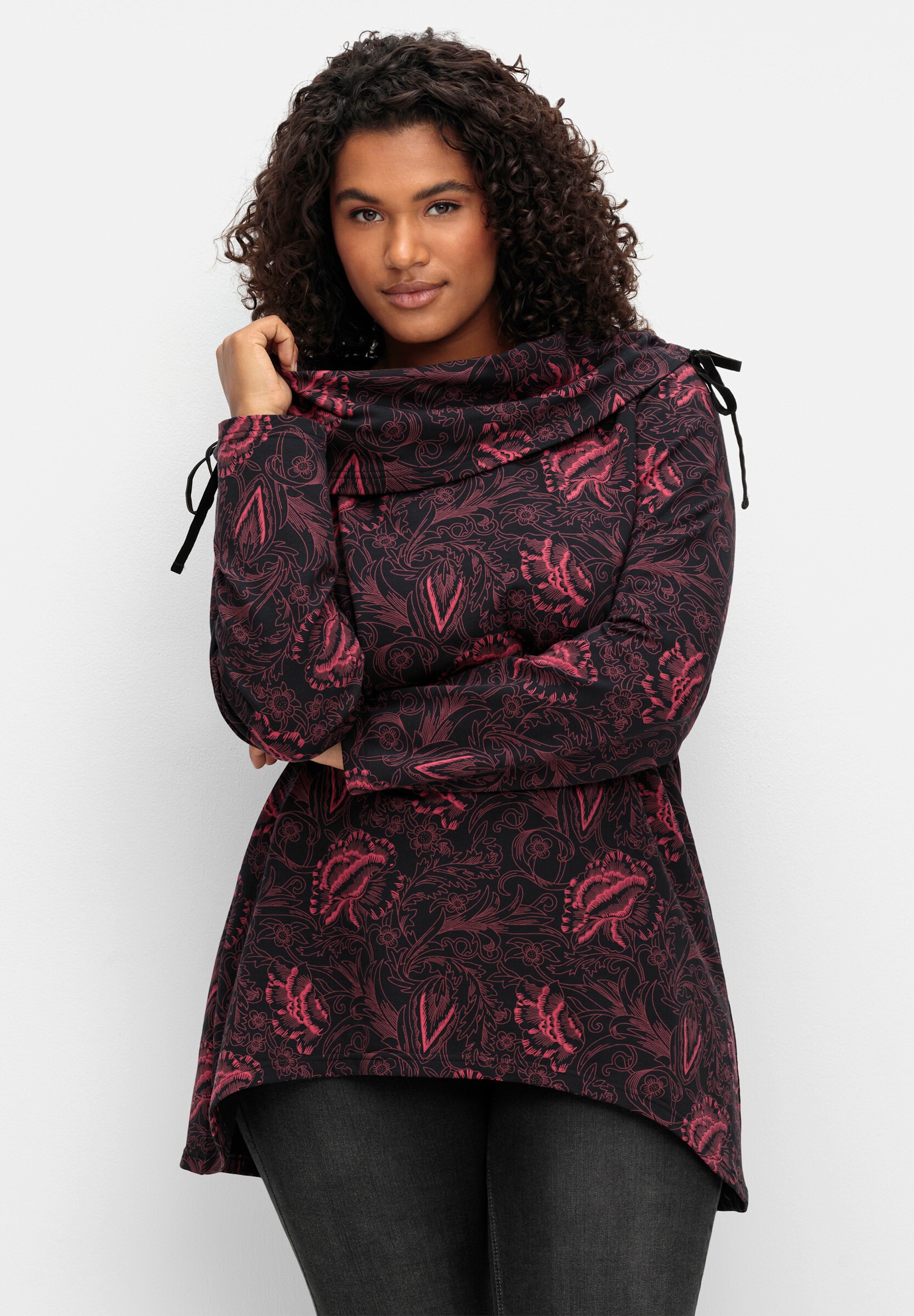 sheego by Joe Browns Sweatshirt »Sweatshirt Sweatshirt mit weitem Schalkragen«
