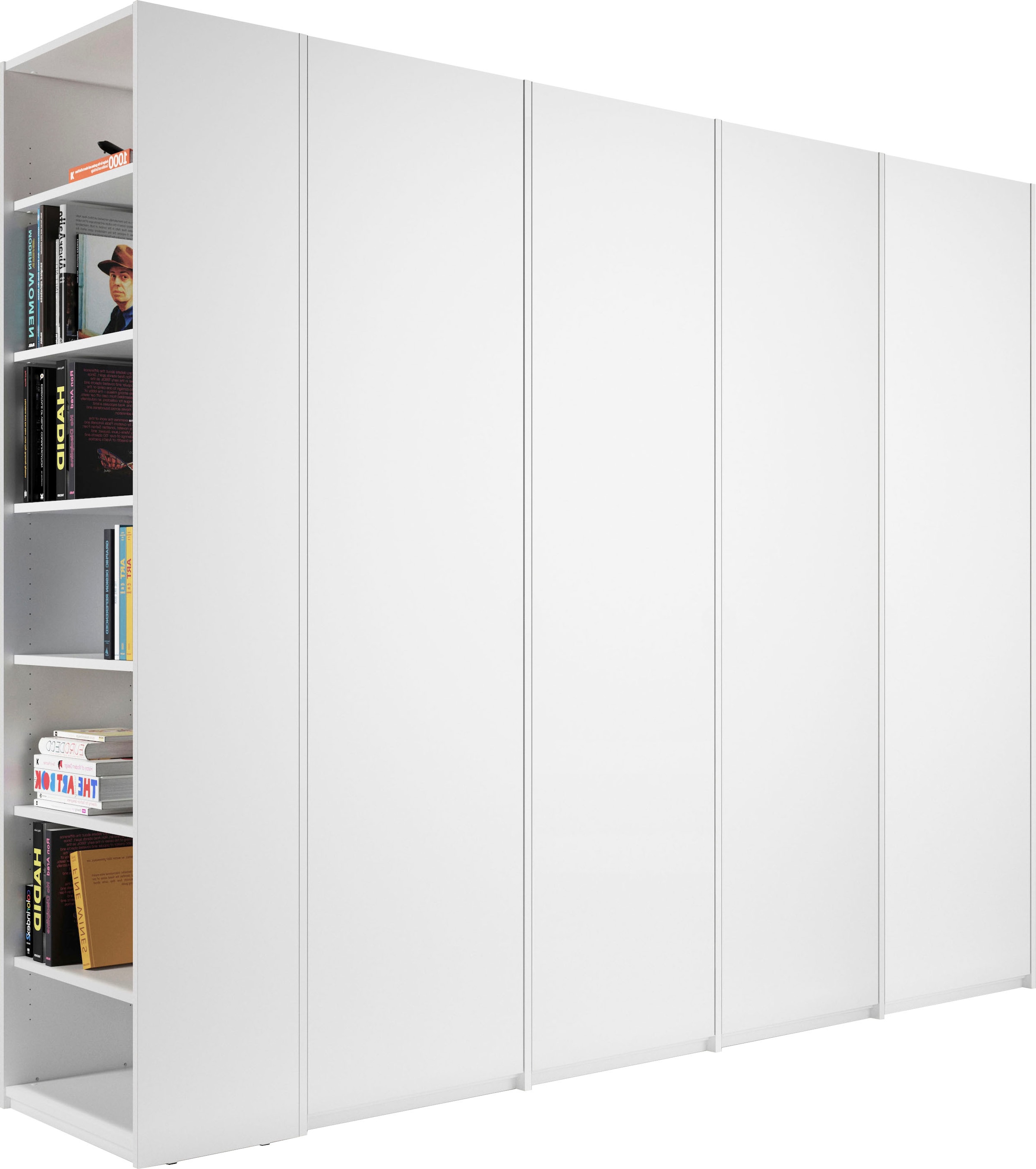 Müller SMALL LIVING Drehtürenschrank »Modular Plus Variante 7«, mit drei  Anbauelementen, links oder rechts montierbarem Seitenregal kaufen im OTTO  Online Shop | Drehtürenschränke