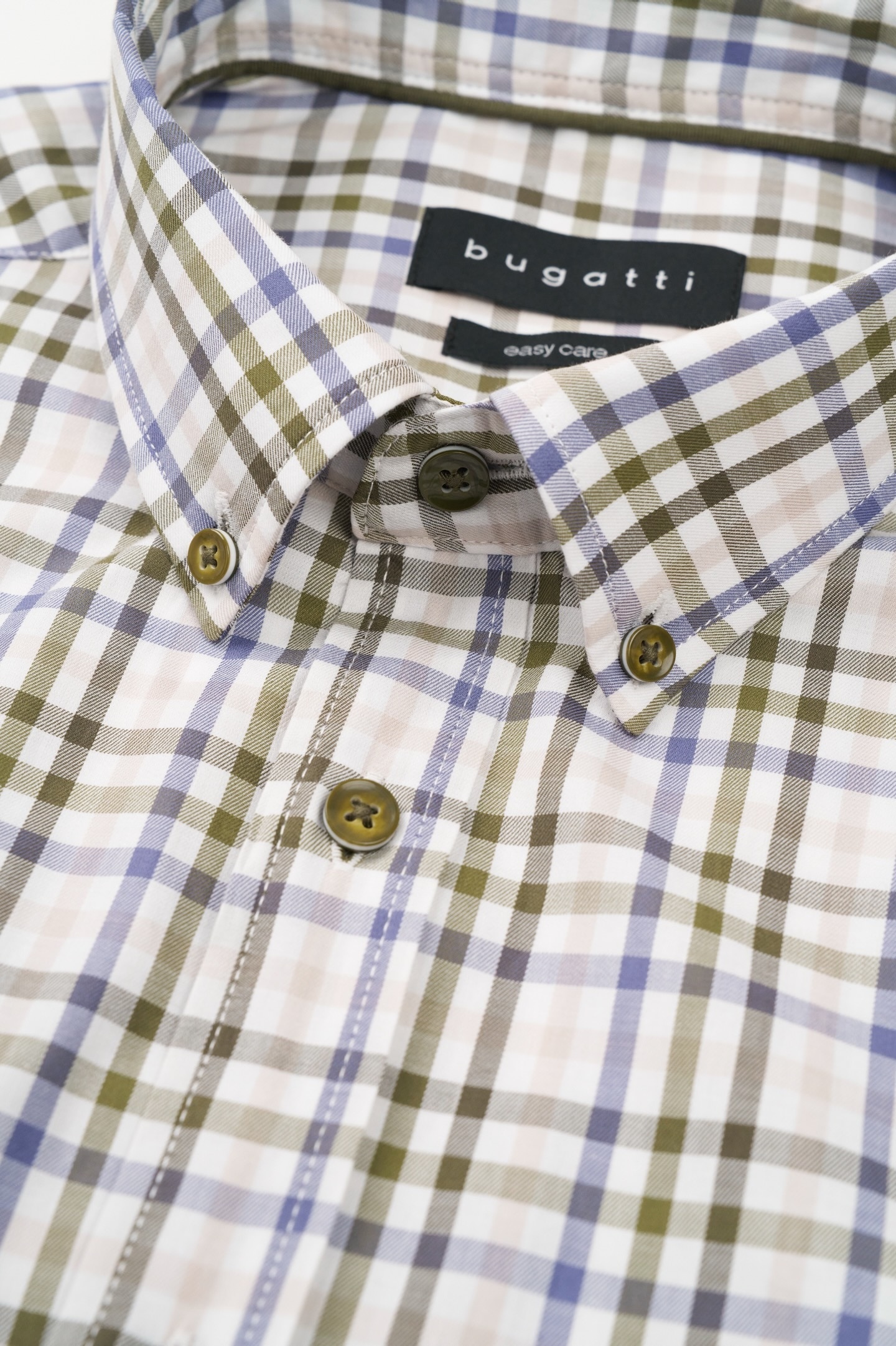 bugatti Langarmhemd, mit stimmigem Karodesign