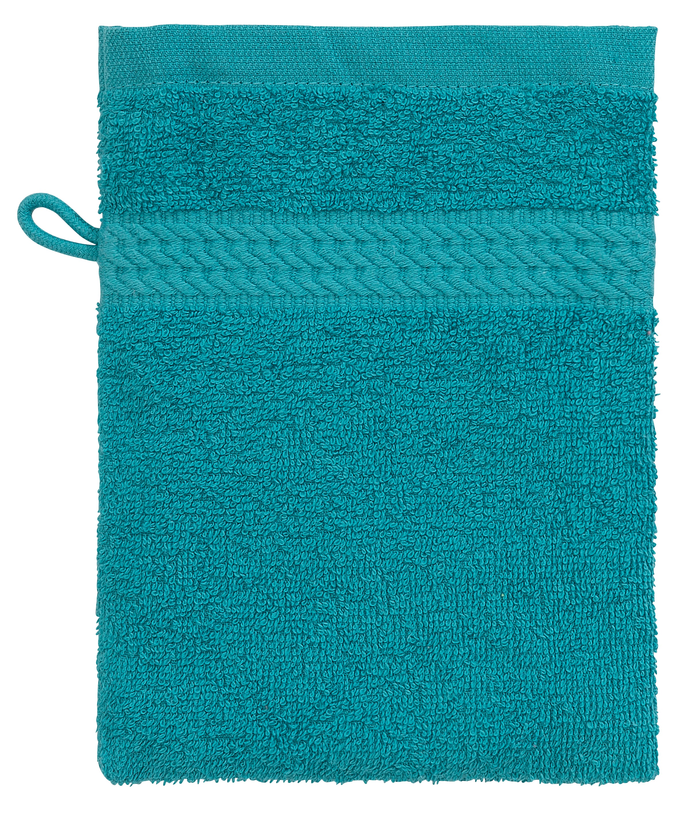 my home Waschhandschuh »Juna, 6 Waschlappen, 100% Baumwolle«, (6 St.), im Set und als Serie, Bordüre, Uni-Farben, weich