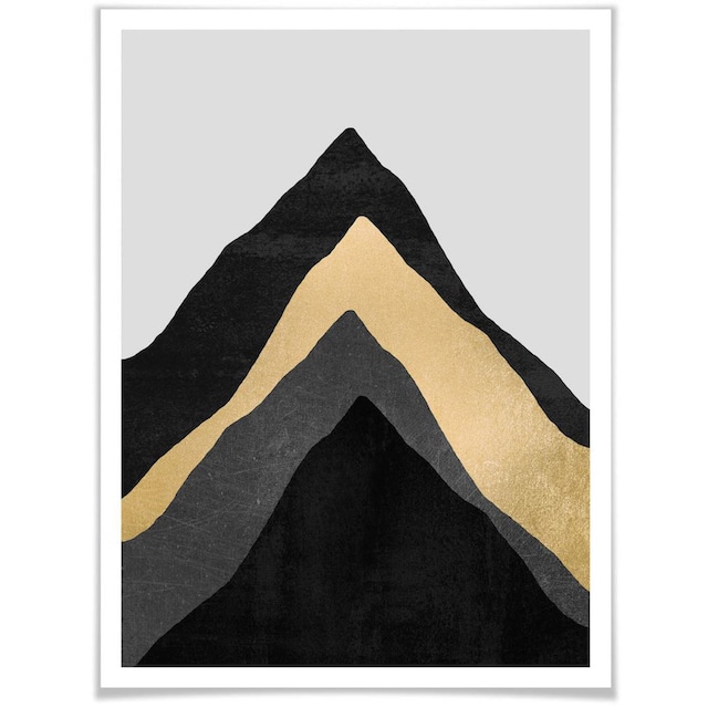 Wall-Art Poster »Vier Berge«, Berge, (1 St.) kaufen bei OTTO