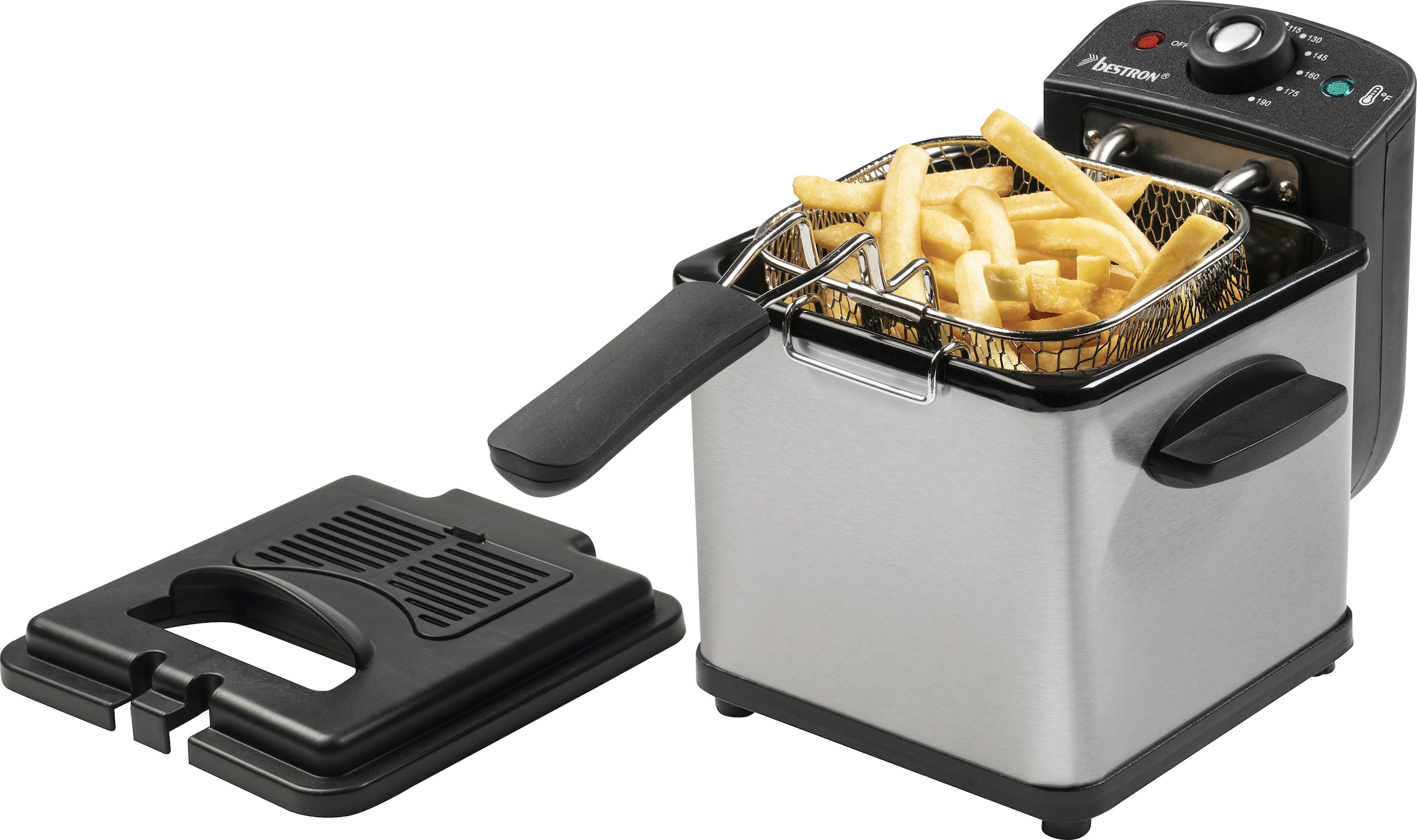 Fritteuse »AF100S, kleine Fritteuse mit Edelstahl-Korb für eine Portion«, 1000 W,...