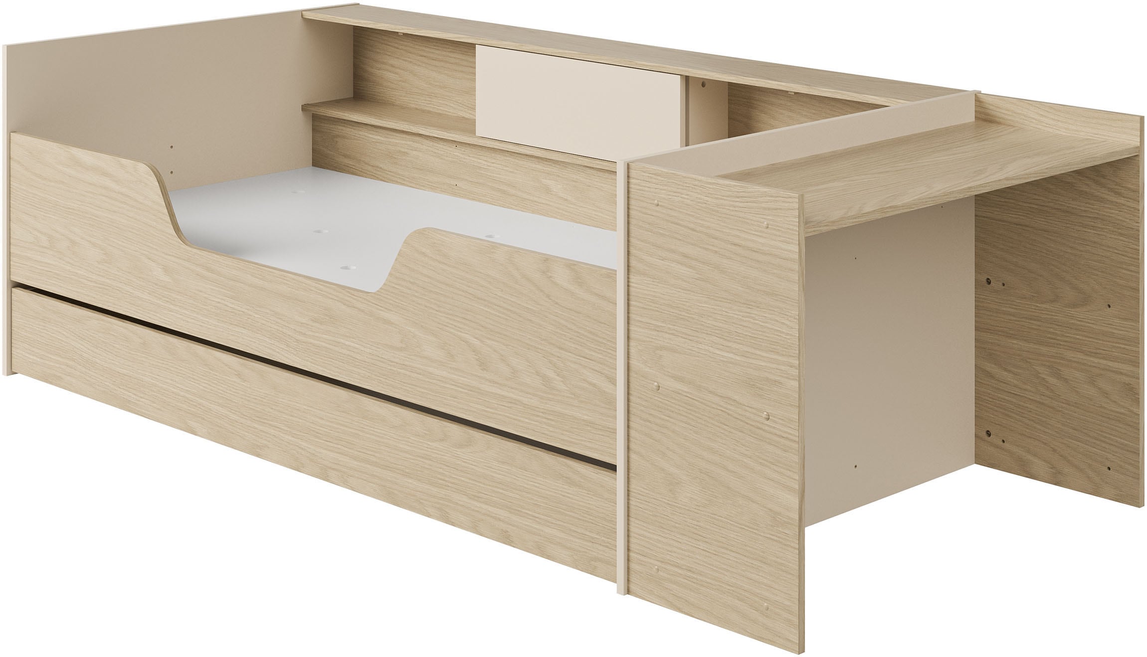 Gami Stauraumbett »BAYA« Ein Bett, das mit Ihrem Kind mitwächst !