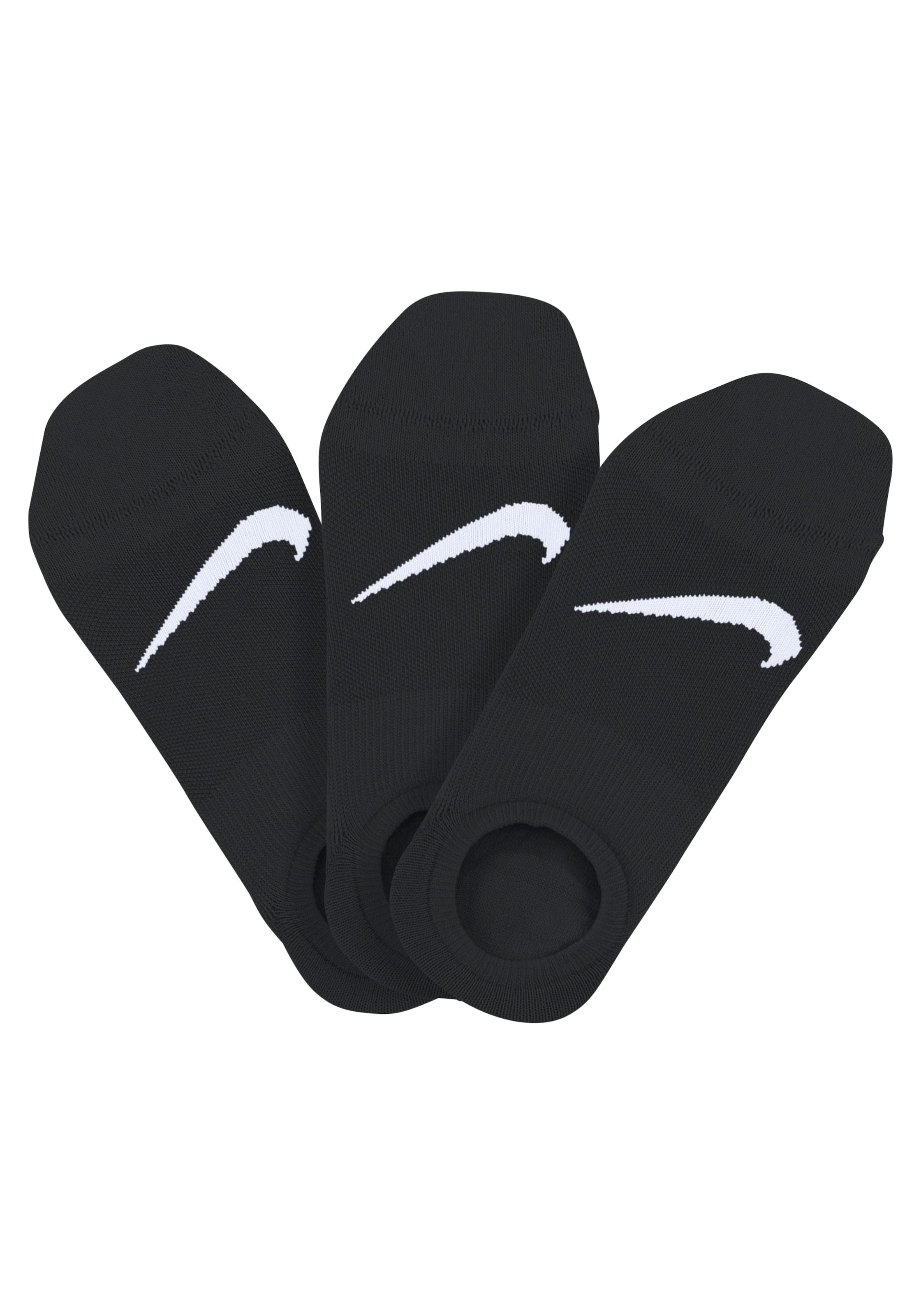 Nike Mädchen Füßlinge 3 Paar tlg. mit atmungsaktivem Mesh in schwarz, Größe S (34/37)