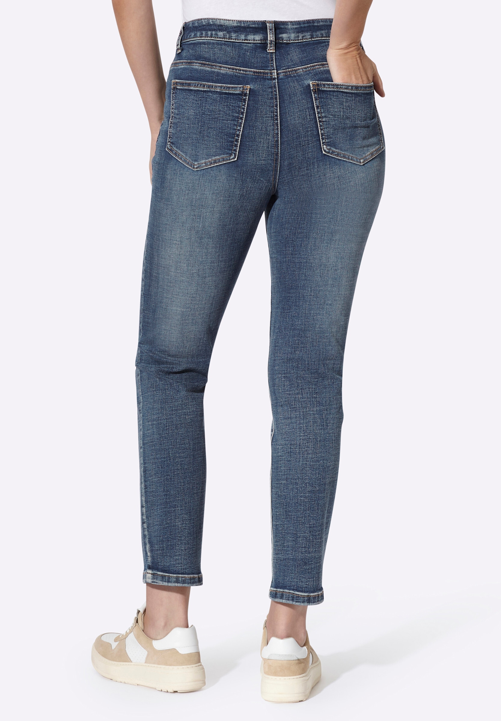 heine 5-Pocket-Jeans »Jeans Jeans mit Foliendruck«