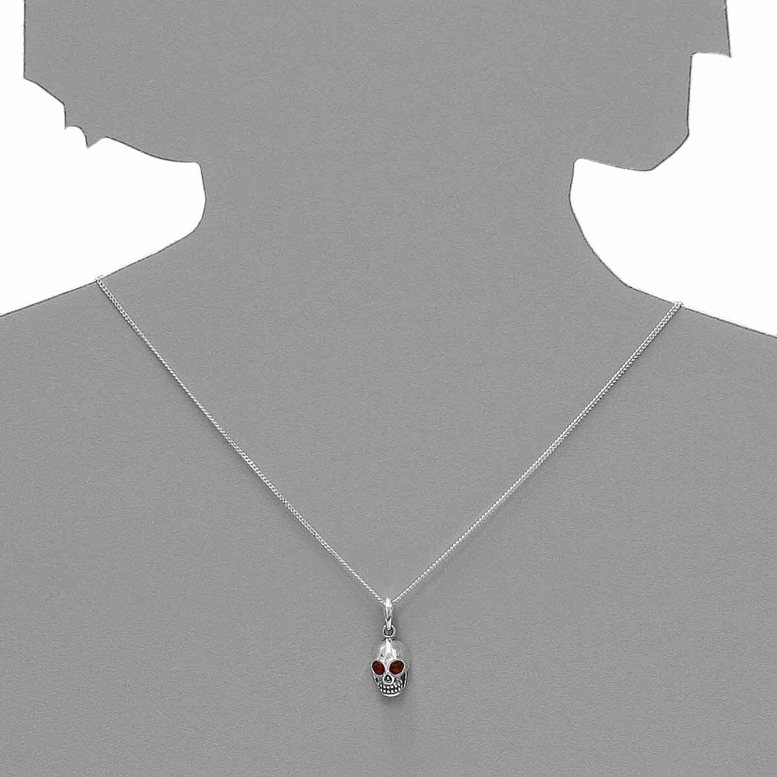 OSTSEE-SCHMUCK Kettenanhänger »- Totenkopf - Silber 925/000 - Bernstein«