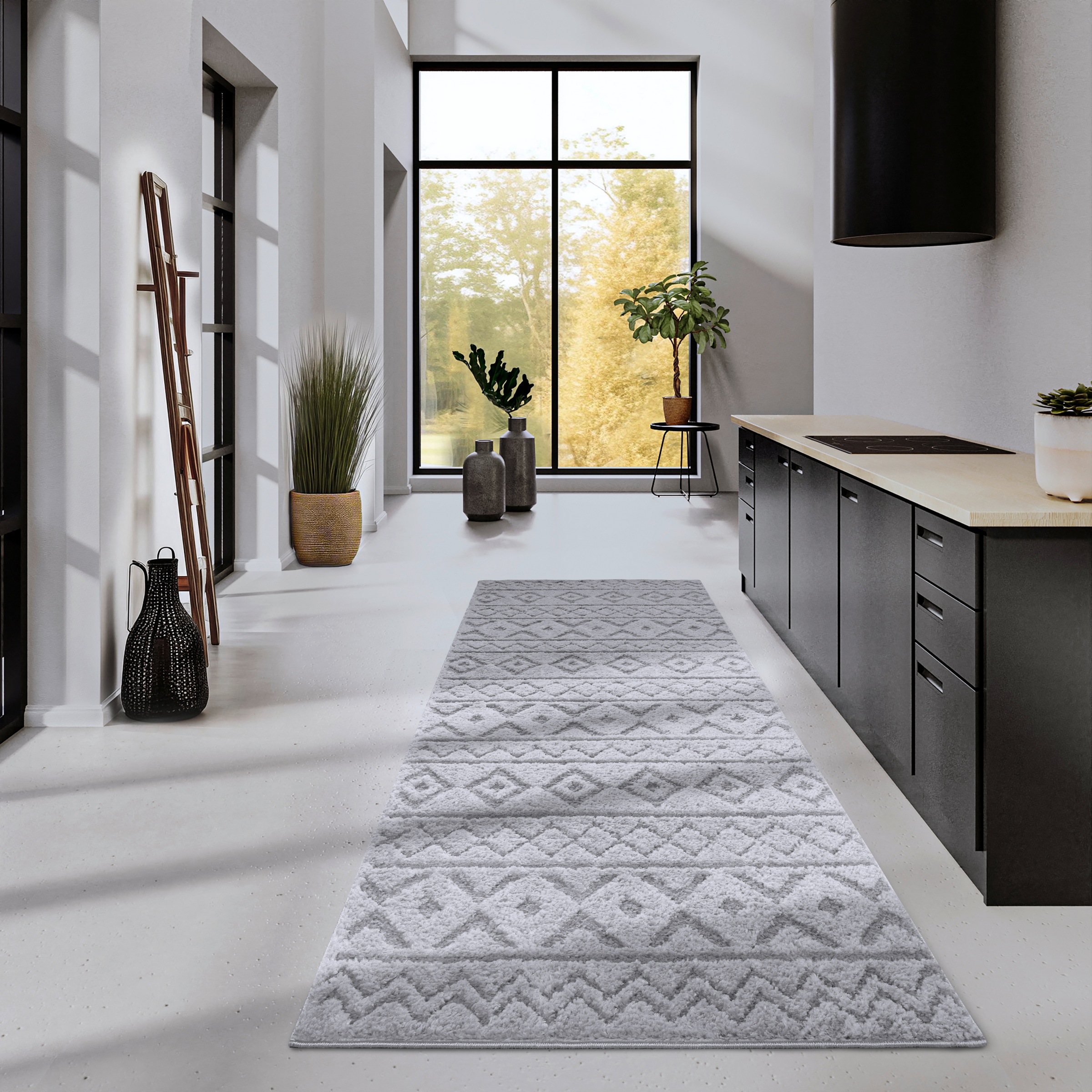 ELLE DECORATION Designteppich »Itinerance«, rechteckig, 18 mm Höhe, Hochflor, Shaggy, Läufer, weich, Langflor, modern, Hoch Tief Effekt