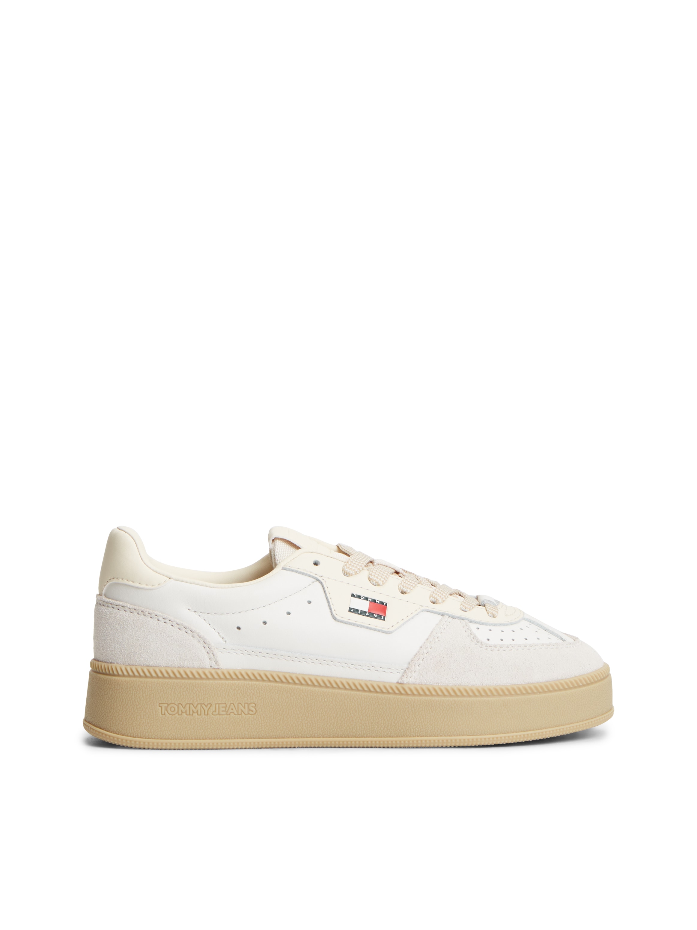 Tommy Jeans Plateausneaker »THE GREENWICH EDGE MAX«  Freizeitschuh, Schnürschuh im Retro-Look mit Perforationen