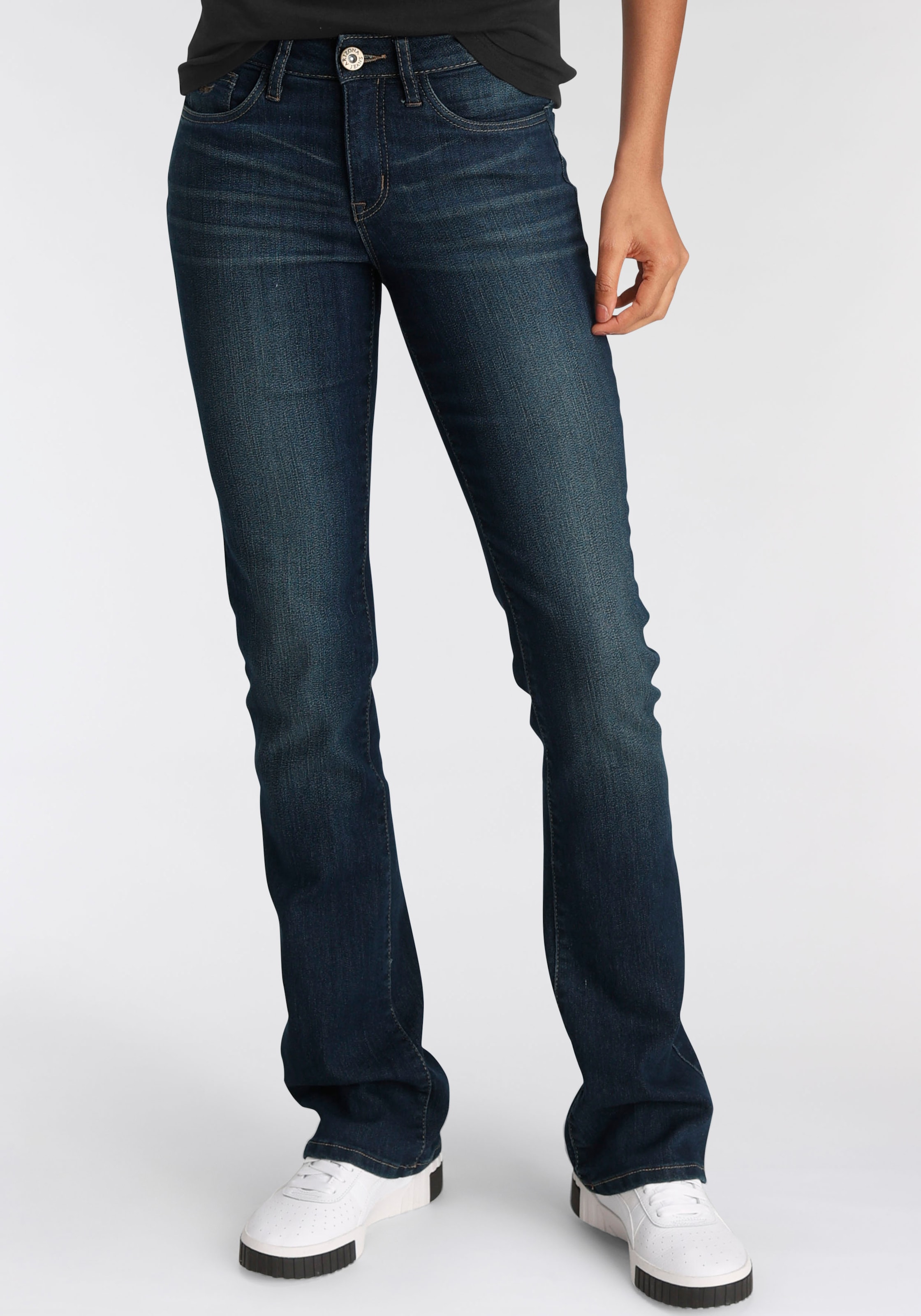 Arizona Bootcut-Jeans »Baby-Boot«, Mid Waist