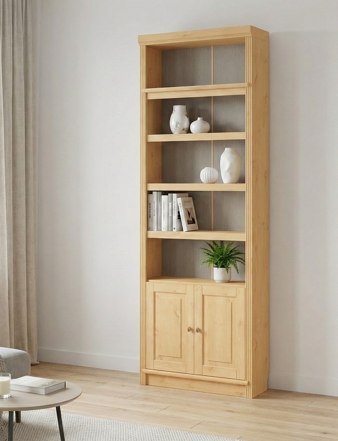 OTTO home Bücherregal »mit 2 Türen Soeren Regal Aktenregal B/T/H: 80/29/220 cm« massive Kiefer, FSC®-zertifiziert