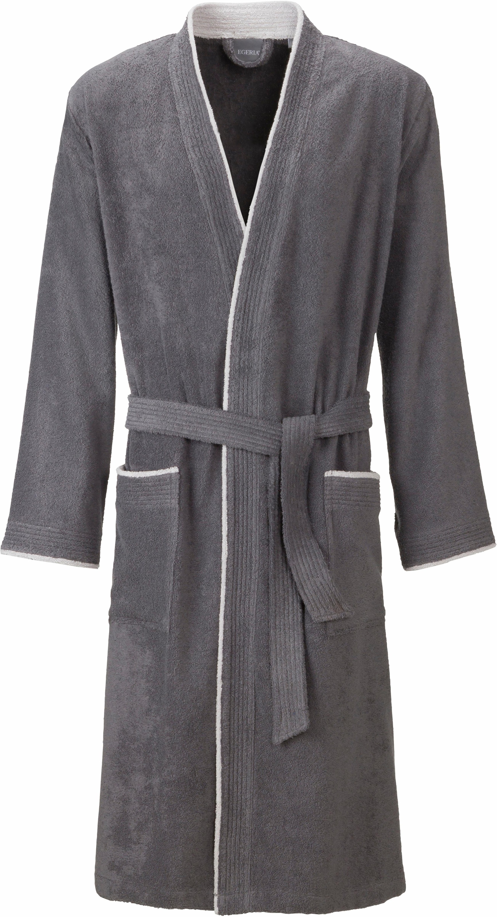 Egeria Herren Herrenbademantel »Nico in grau, Größe L Länge: 125 cm