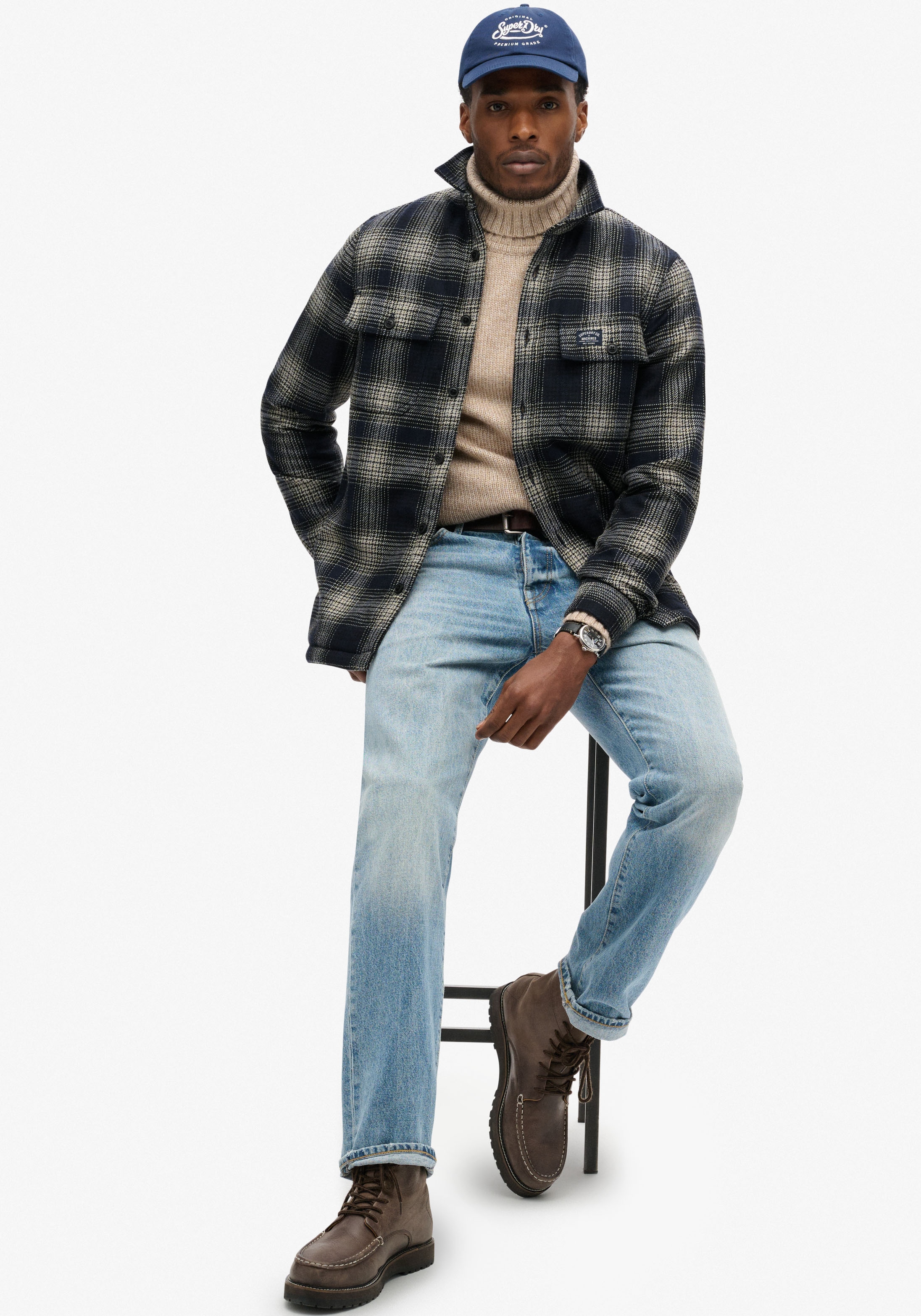 Superdry Langarmhemd »Wool Miller Overshirt«