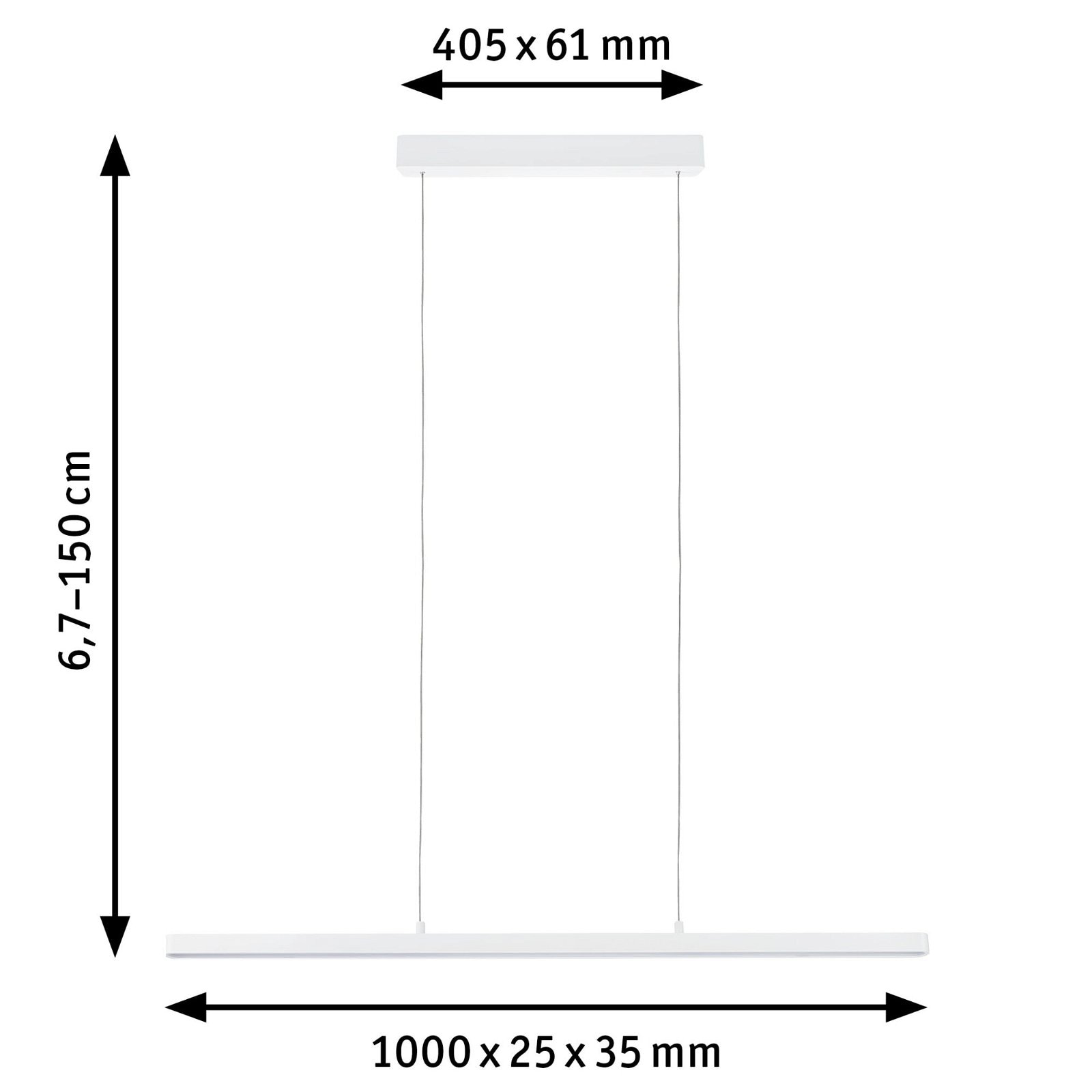Paulmann LED Pendelleuchte »Lento Smart Home Zigbee 3x13,5W 230V Aluminium/Kunststoff«, 3 flammig, TunableWhite