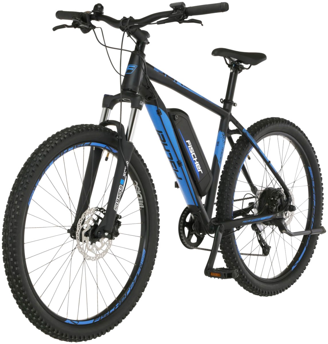 FISCHER Fahrrad E-Bike »MONTIS 2.1 418«, 9 Gang, Shimano, Altus, Heckmotor 250 W, (Schloss), Pedelec, Elektrofahrrad für Damen u. Herren, MTB, Mountainbike