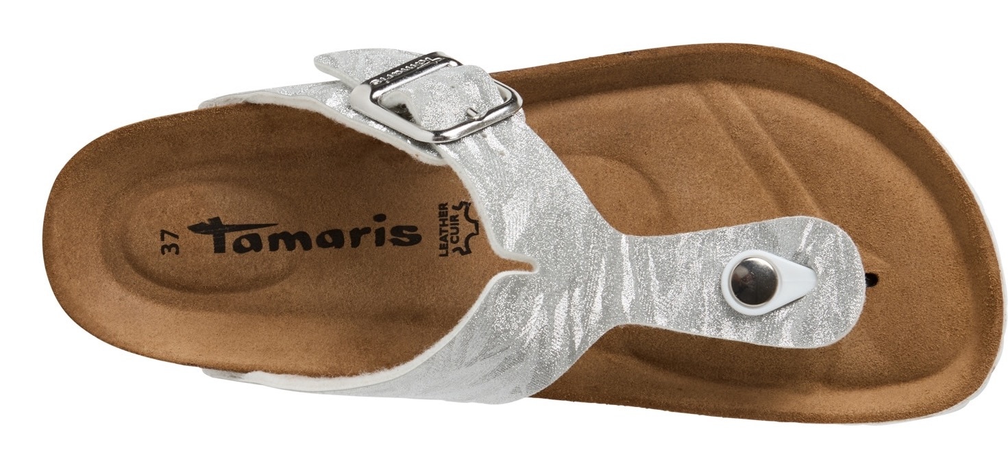 Tamaris Zehentrenner »CORRA«, Sommerschuh, Schlappen mit angenehmen Zehensteg