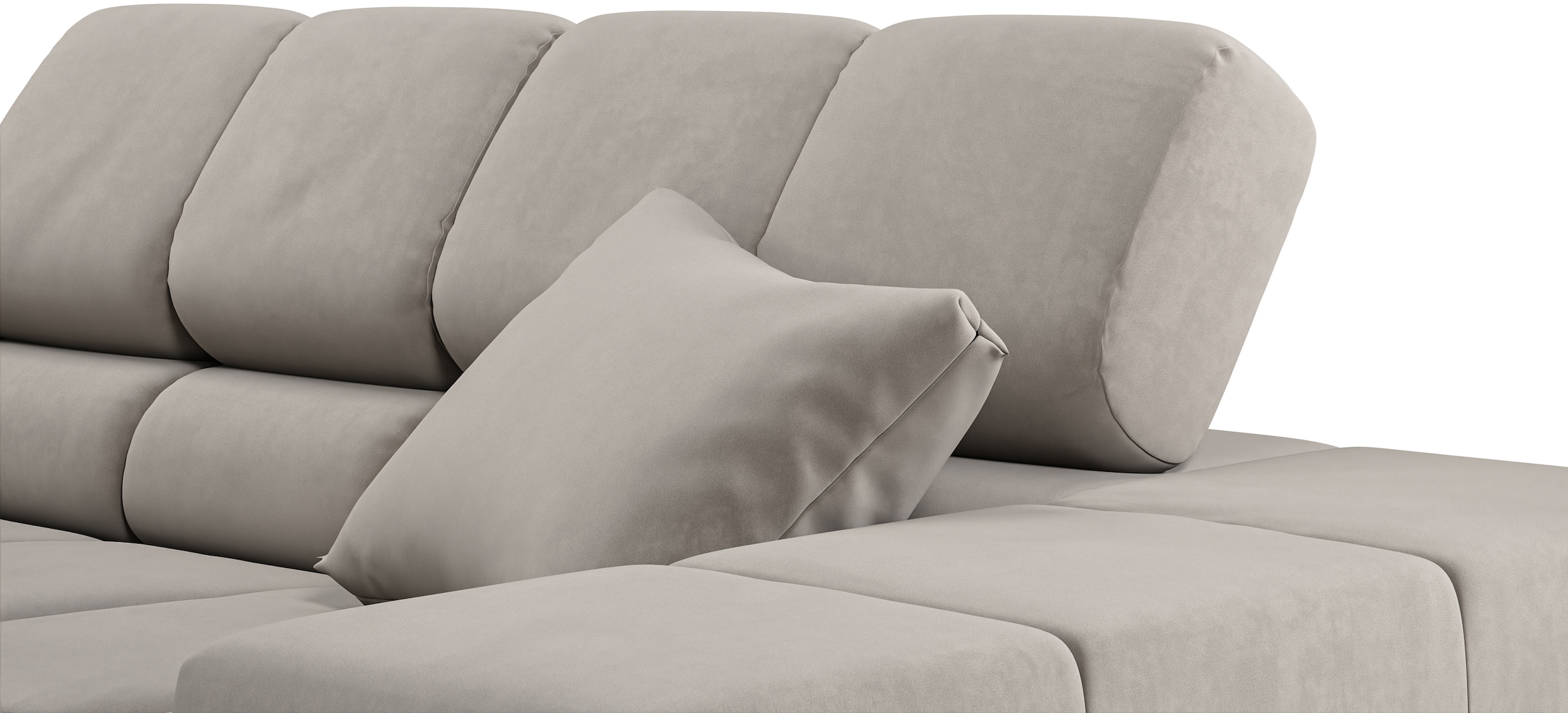 INOSIGN Ecksofa »Ancona incl. Kopfteilverstellung, Breite 319cm, L-Form«, wahlweise motorische Sitztiefenverstellung, auch in Cord + Easy Care