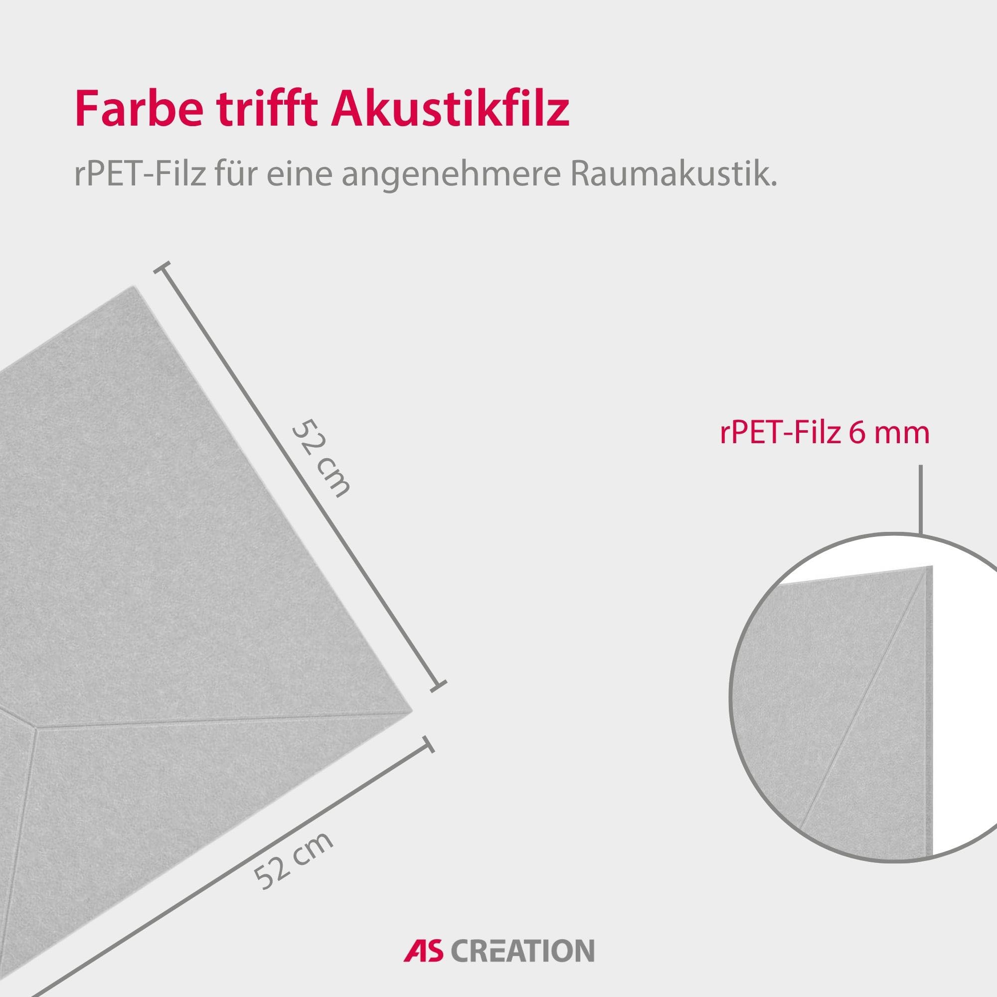 Architects Paper Schallschutzpaneel »A.S. Création Modular Wall Akustikpaneel geometrisch« 1 tlg. Akustikpaneel aus rPET-Filz mit geometrischer 3D-Oberfläche