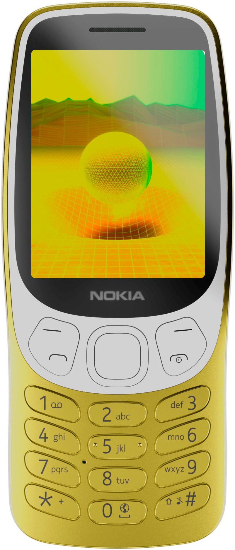 Handy »3210 4G«, Y2K Gold, 6,09 cm/2,4 Zoll, 0,12 GB Speicherplatz, 2 MP Kamera