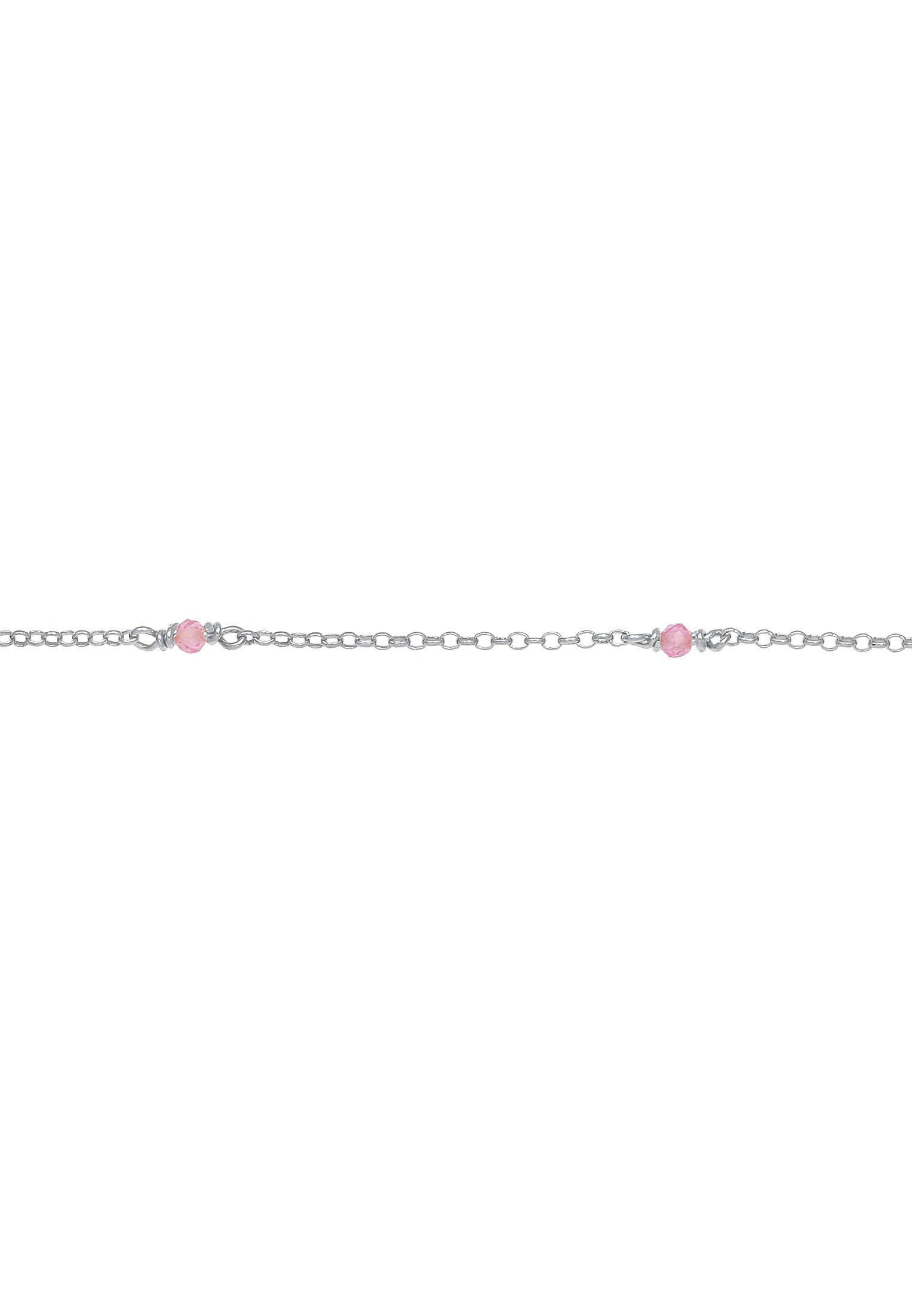 Elli Choker »Halskette Choker Rosa Quarz Kugeln Perlen 925 Silber«