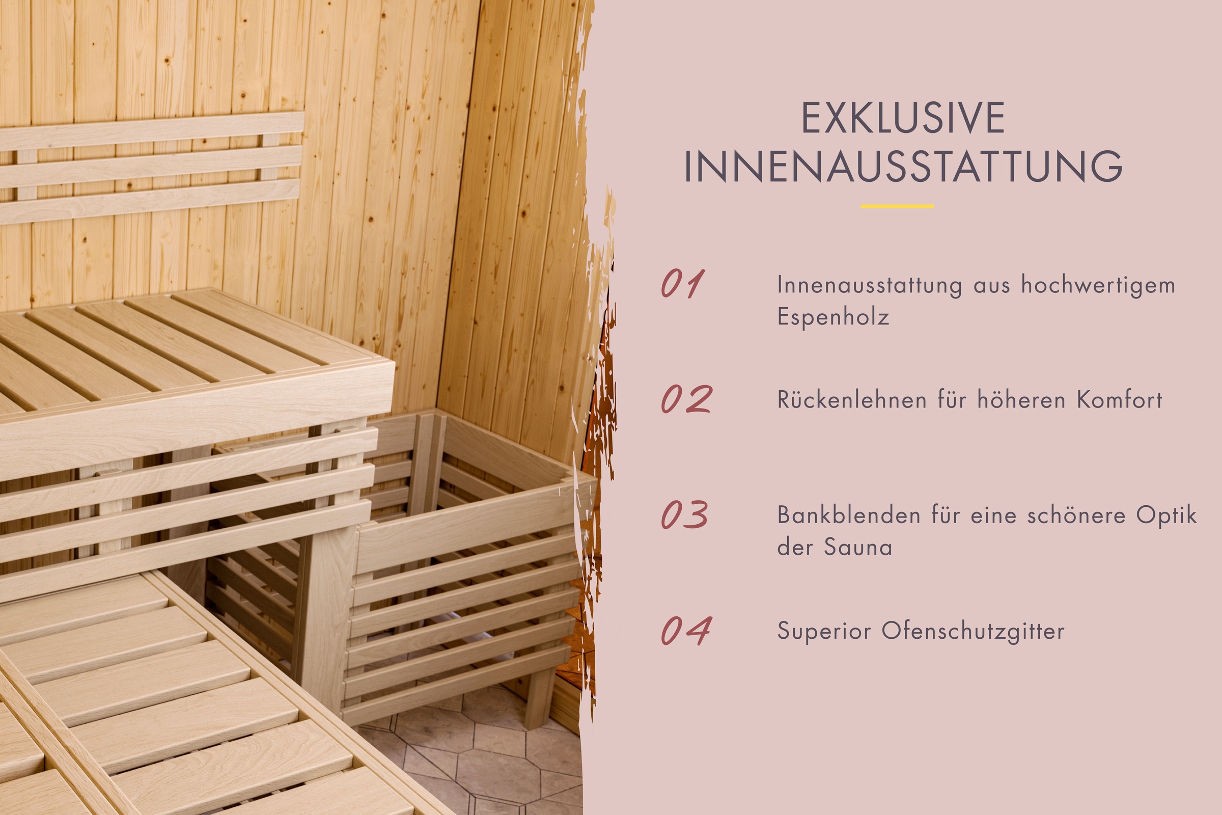 Karibu Sauna »Alani 3« verschiedene Varianten