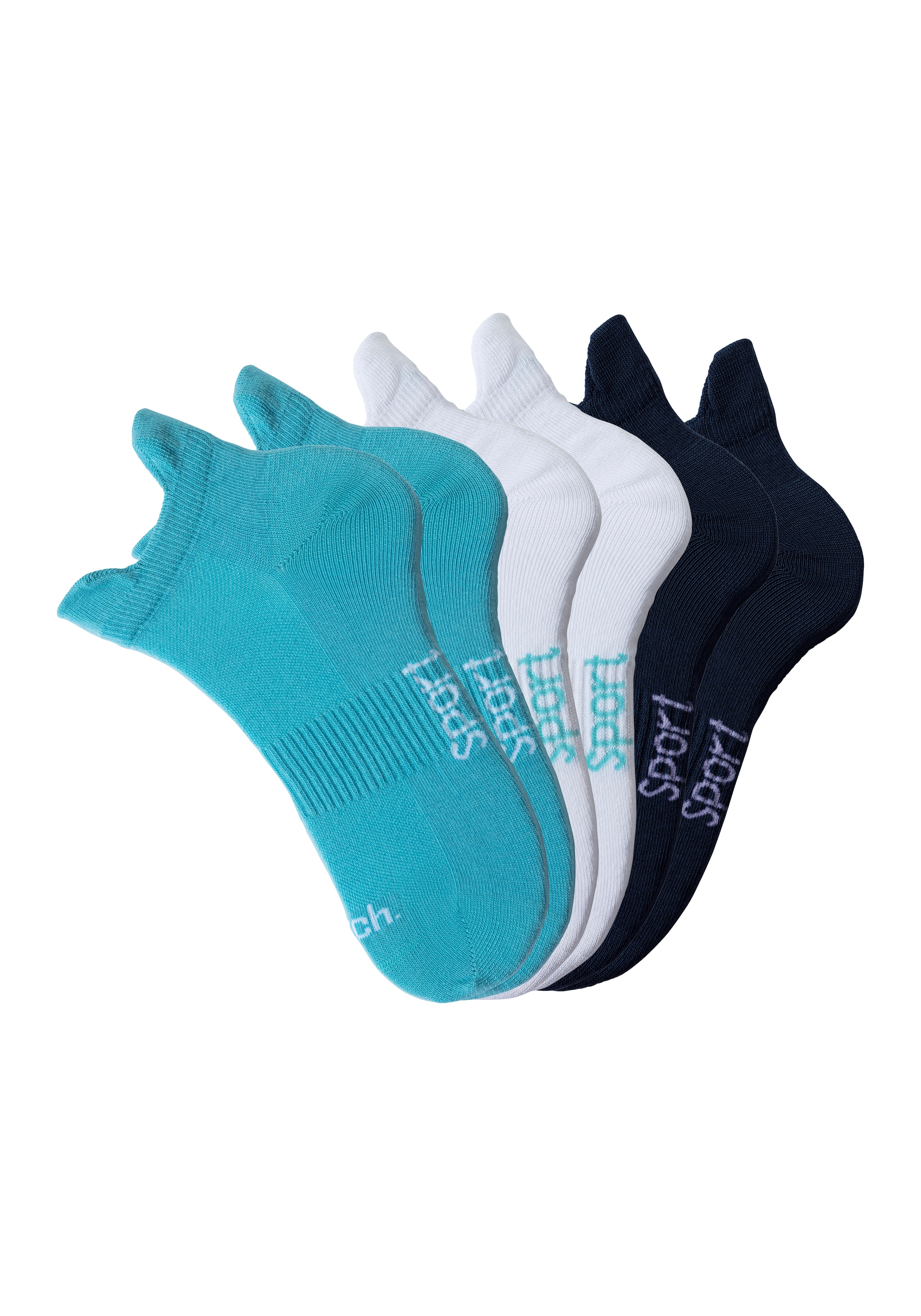 Bench. Sneakersocken, (Packung, 6 Paar), mit feiner Mesh Konstruktion und Mittelfußgummi