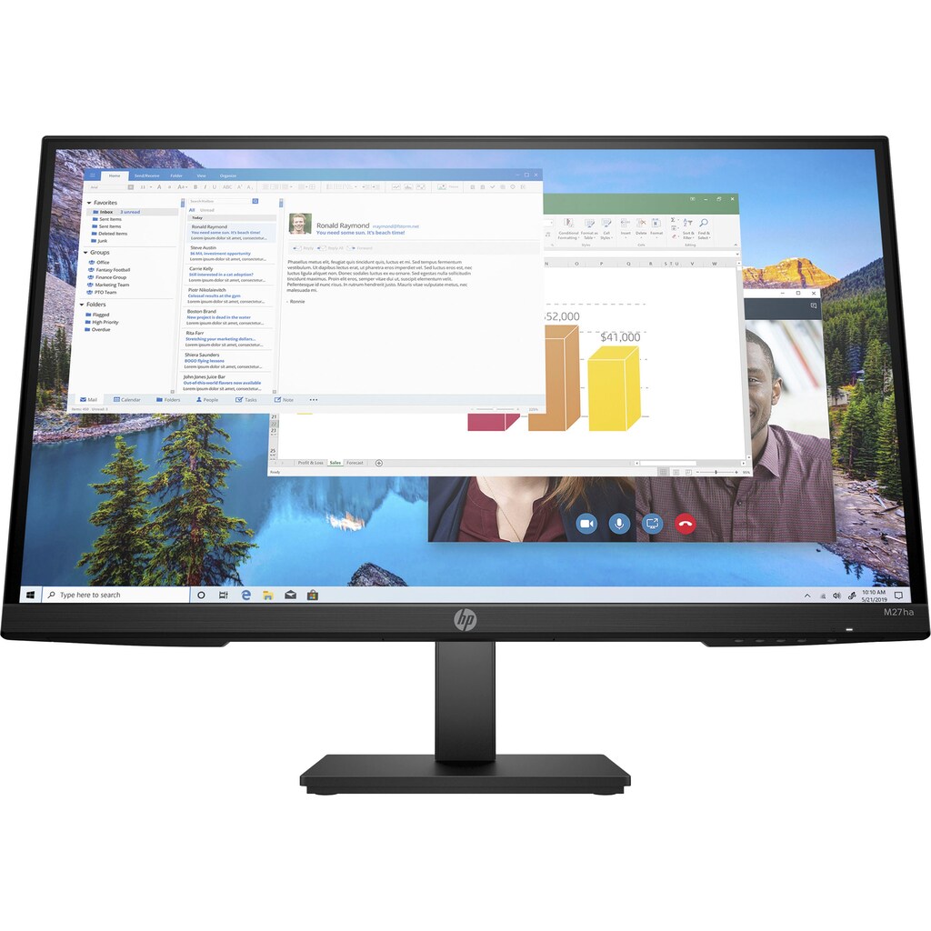 HP LCD-Monitor »M27ha«, 69 cm/27 Zoll, 1920 x 1080 px, Full HD, 5 ms Reaktionszeit, 60 Hz