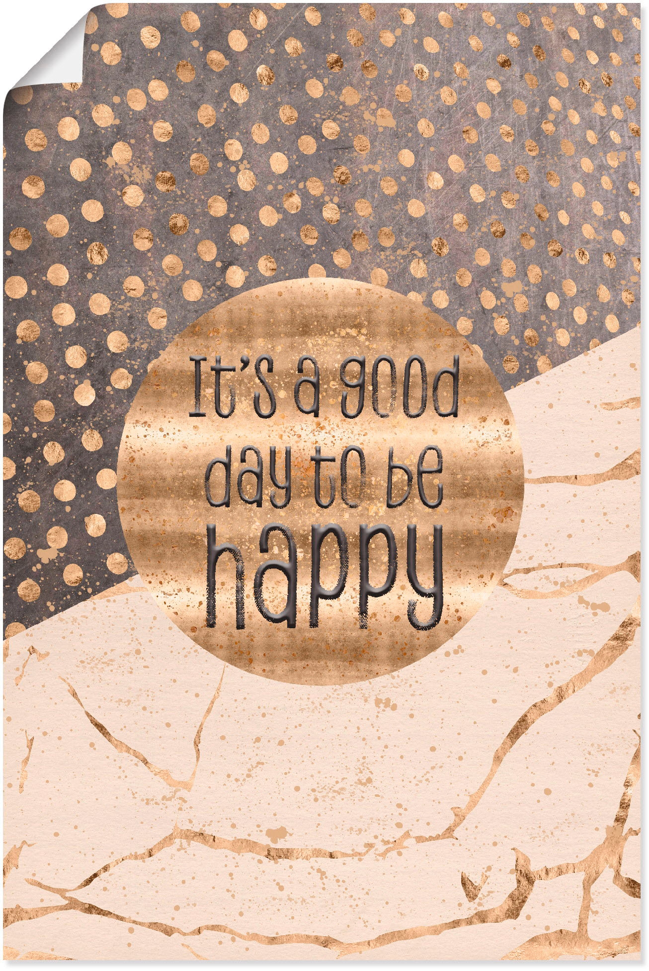 Artland Wandbild »Ein guter Tag um glücklich zu sein«, Sprüche & Texte, (1  St.), als Alubild, Leinwandbild, Wandaufkleber oder Poster in versch.  Größen kaufen bei OTTO