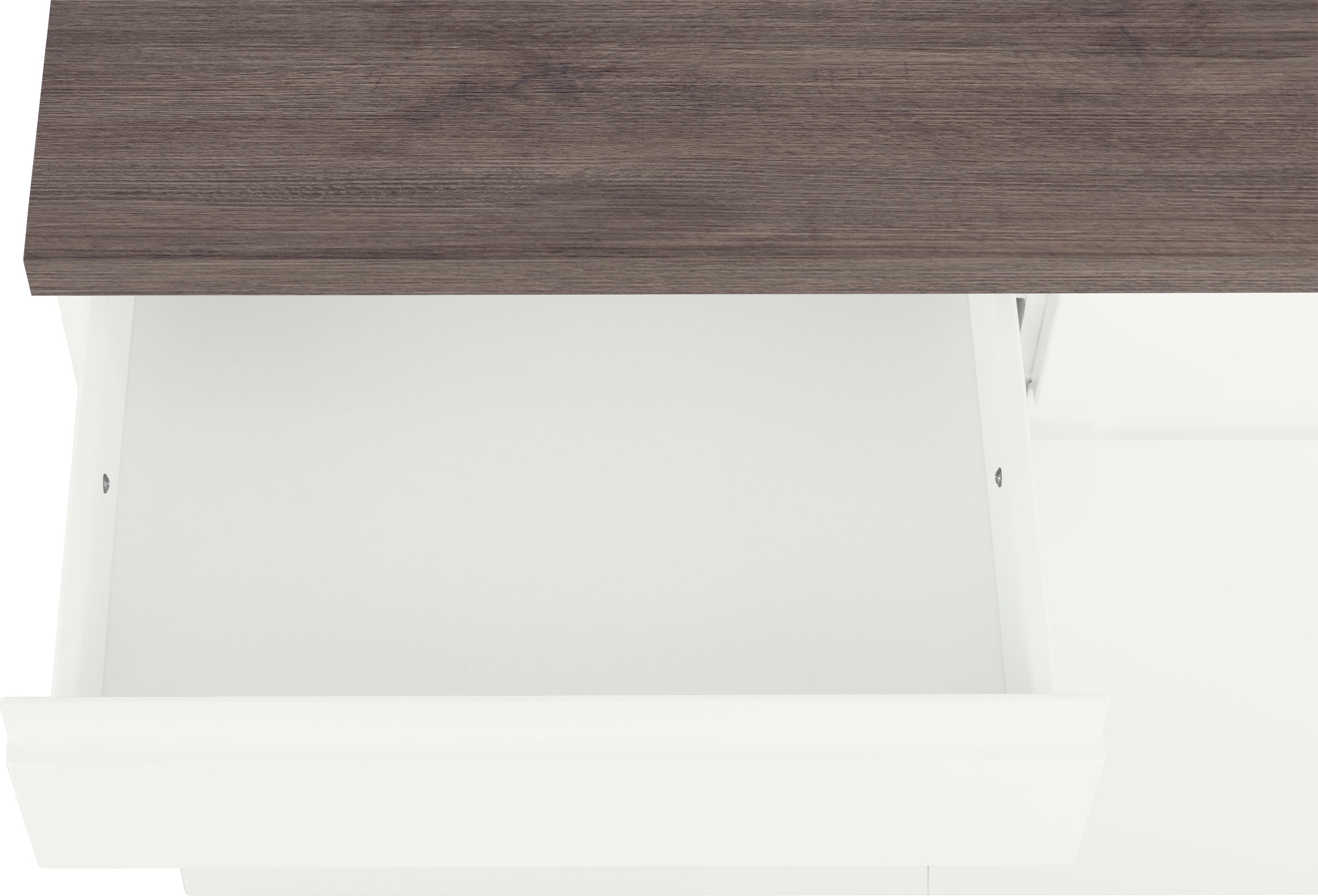 KOCHSTATION Unterschrank »KS-Virginia«, 85 cm hoch, 150 cm breit, 3 Schubladen, 3 Türen, griffloses Design