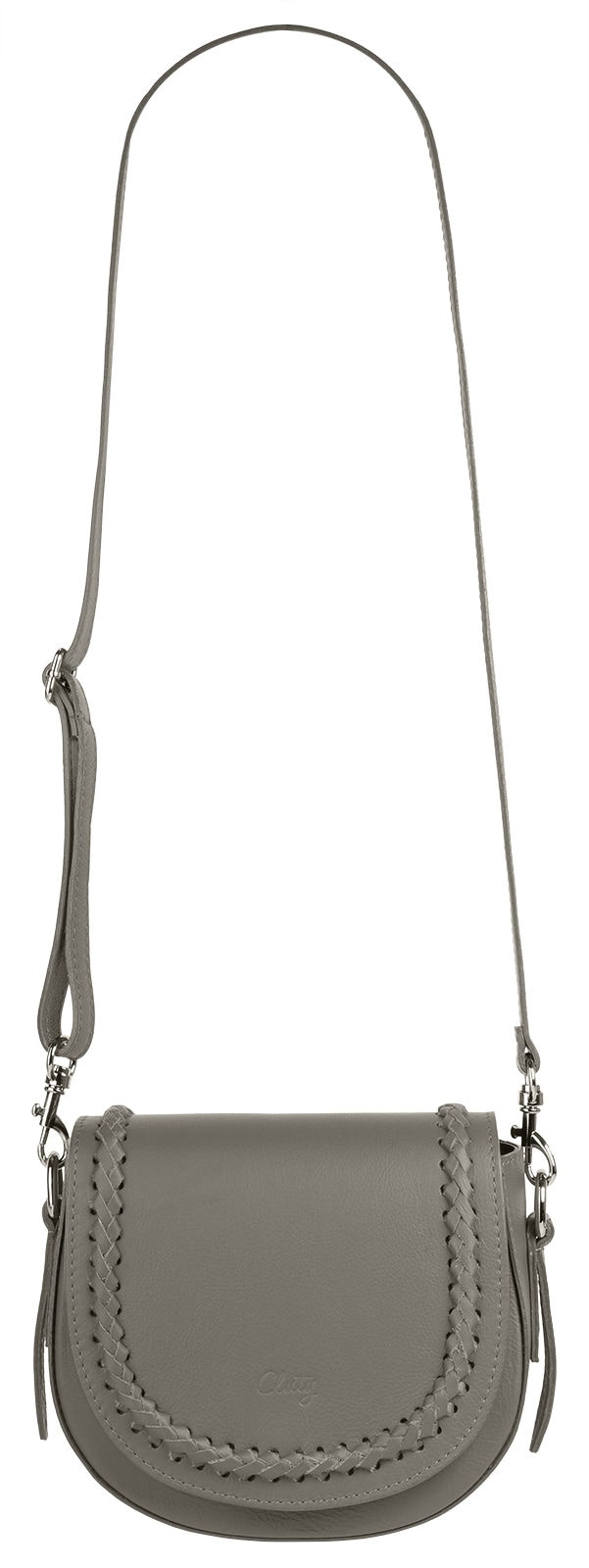 Cluty Umhängetasche, echt Leder, Made in Italy