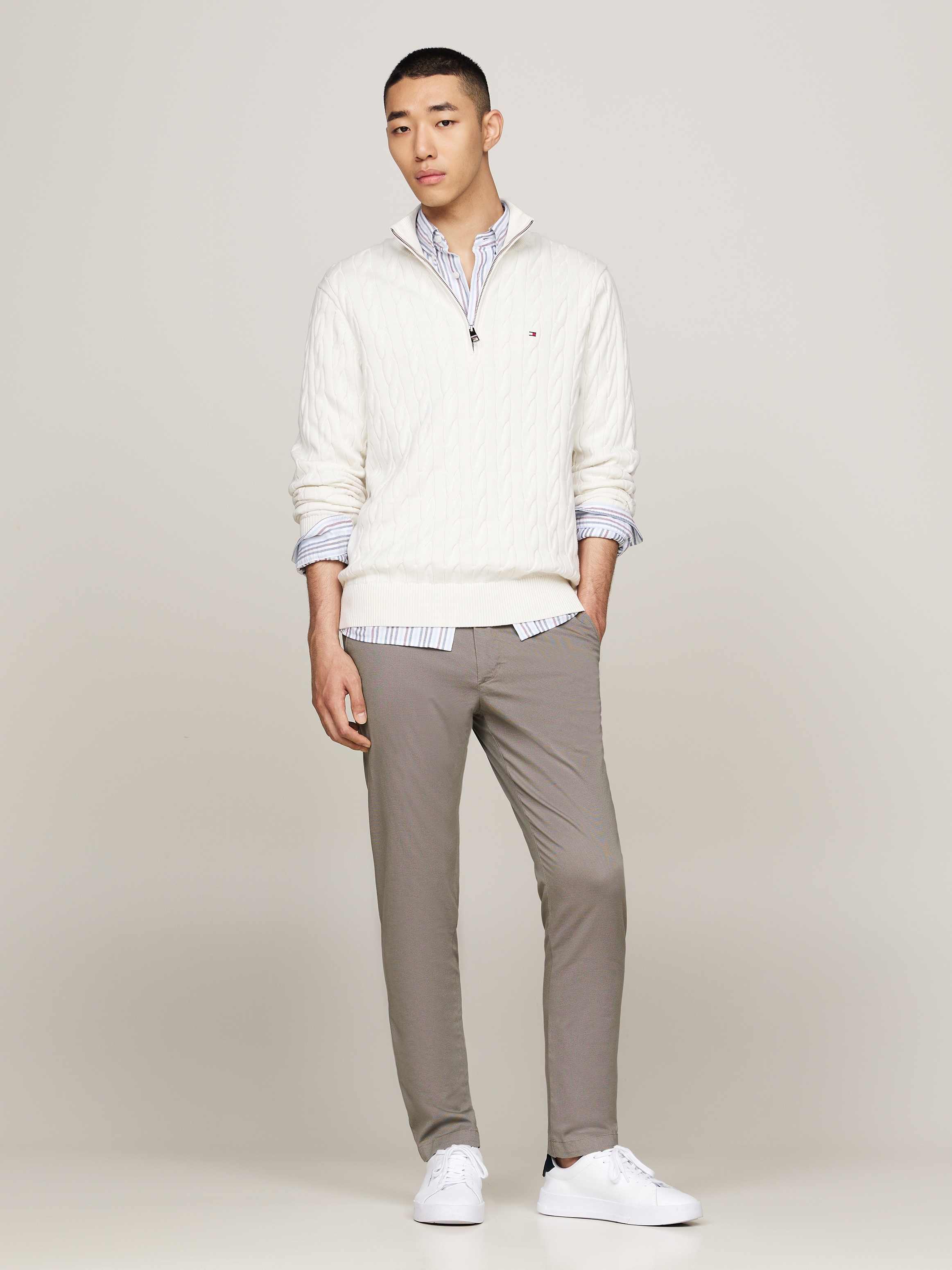 Tommy Hilfiger Chinohose »CHINO BLEECKER PRINTED STRUCTURE«