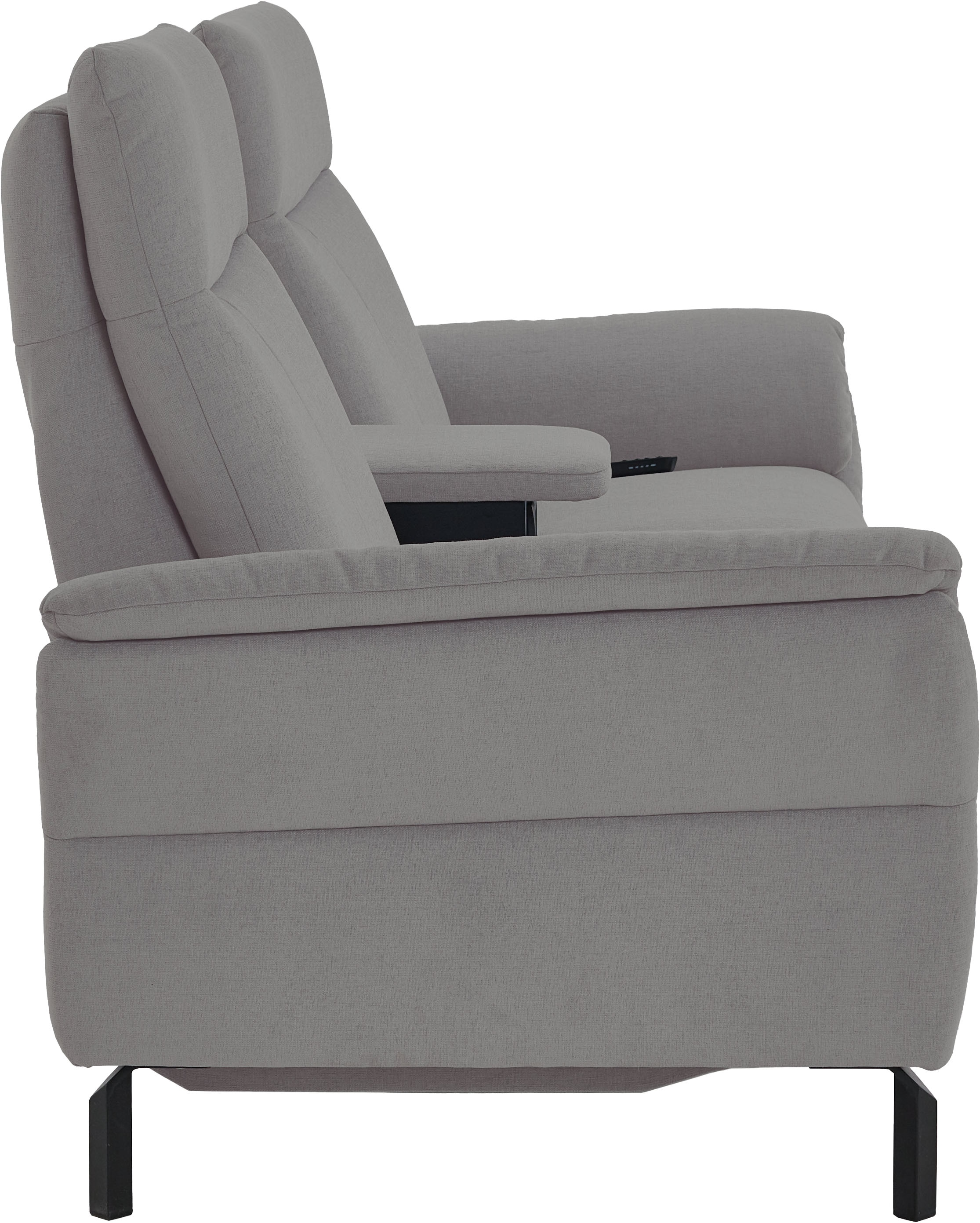 Home affaire 2-Sitzer »Sisto, inklusive 2x Relaxfunktion motorisch mit Herz-Waage-Beschlag« Zwischenelement mit Tisch, Steckdose & USB-Ladestation