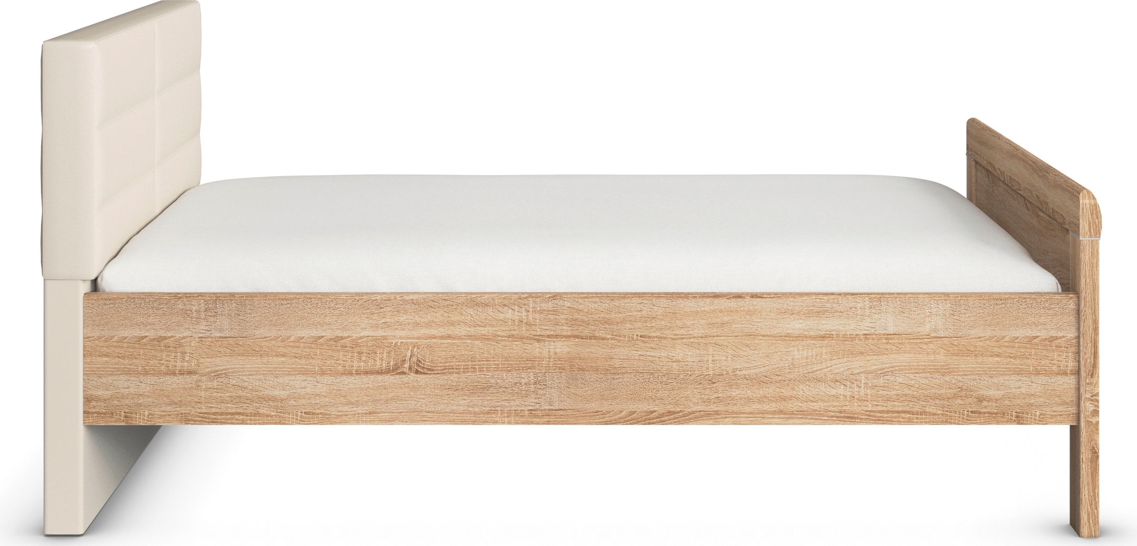 rauch Bett »Bett Einzelbett Stollenbett EVELYN«, in Komforthöhe mit Polsterkopfteil in elegantem Stil MADE IN GERMANY