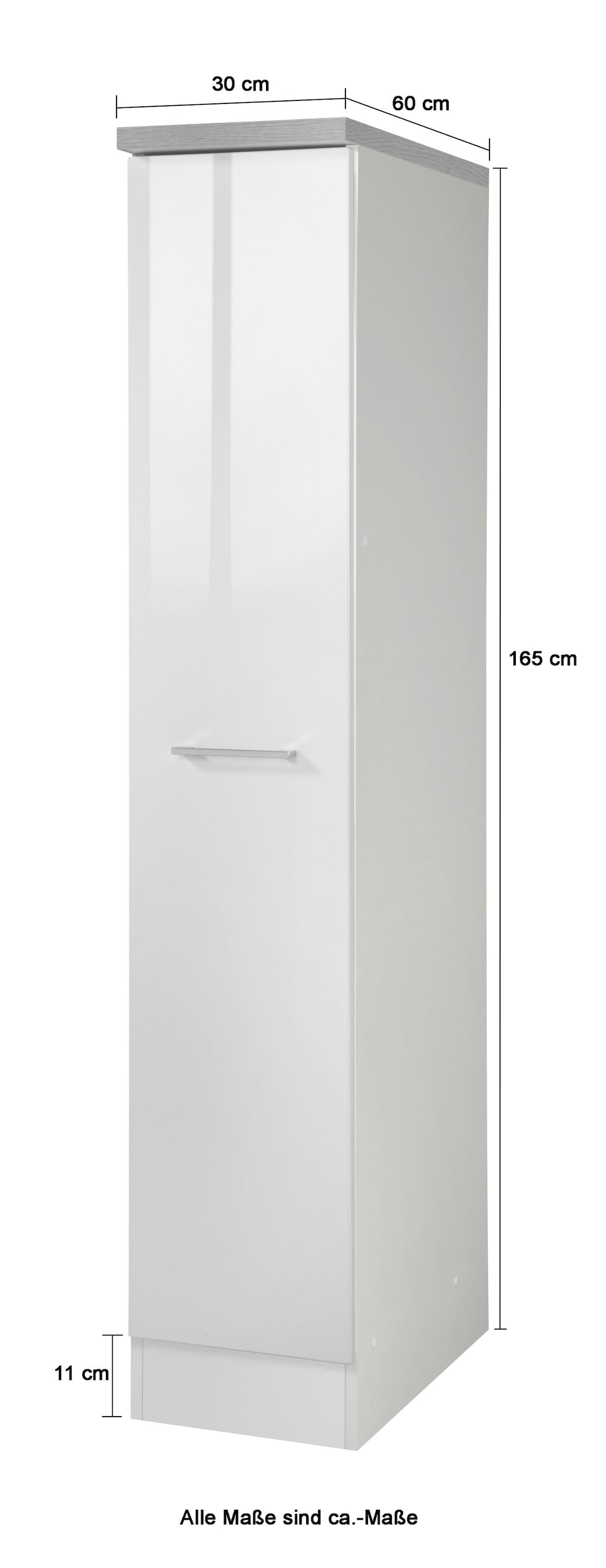 KOCHSTATION Apothekerschrank »KS-Wien«, Höhe 165 cm