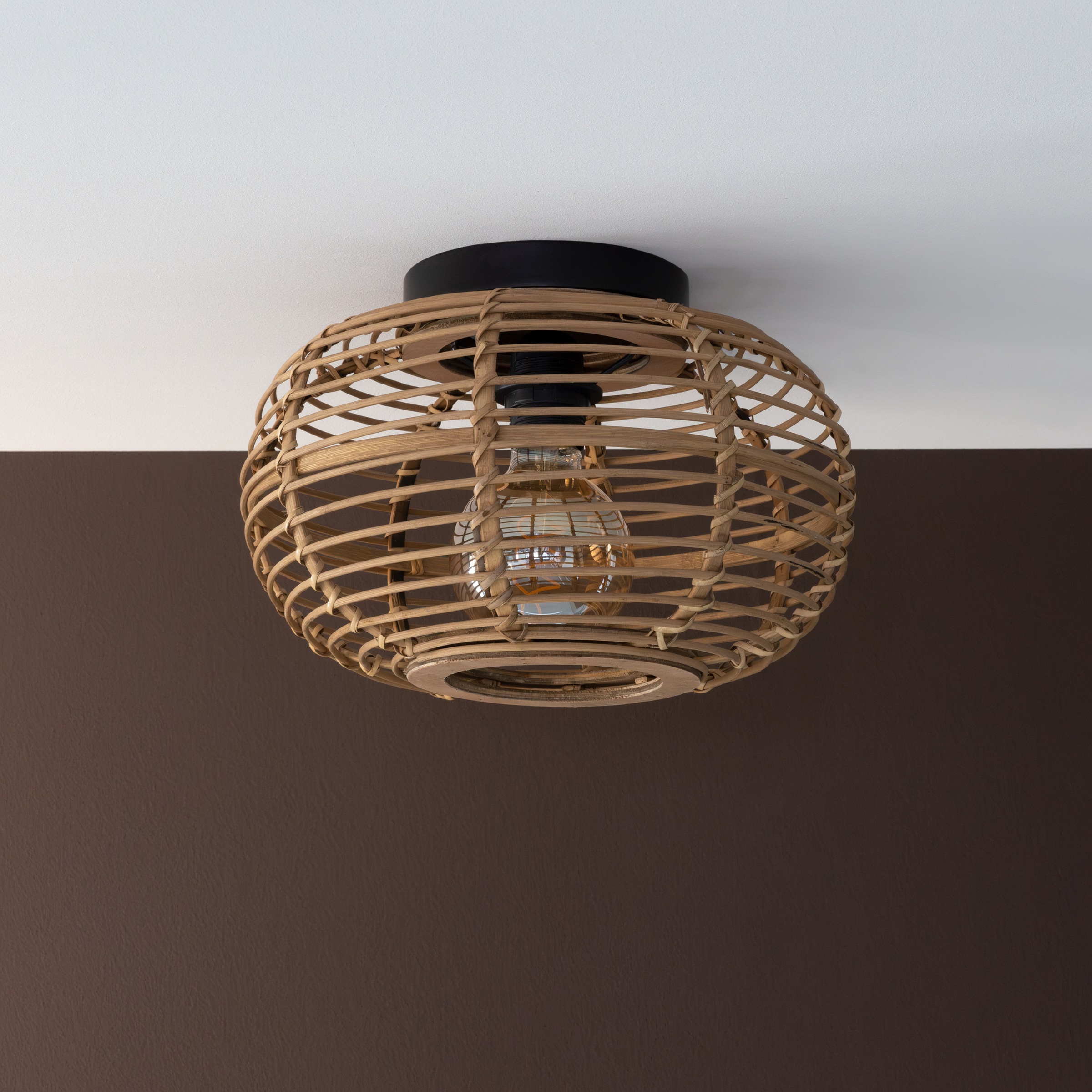 Brilliant Deckenleuchte »Woodball«, 1 flammig, Leuchtmittel E27 | ohne Leuchtmittel, mit Bambus Schirm - D 32 cm - dimmbar - E27 max. 40 W