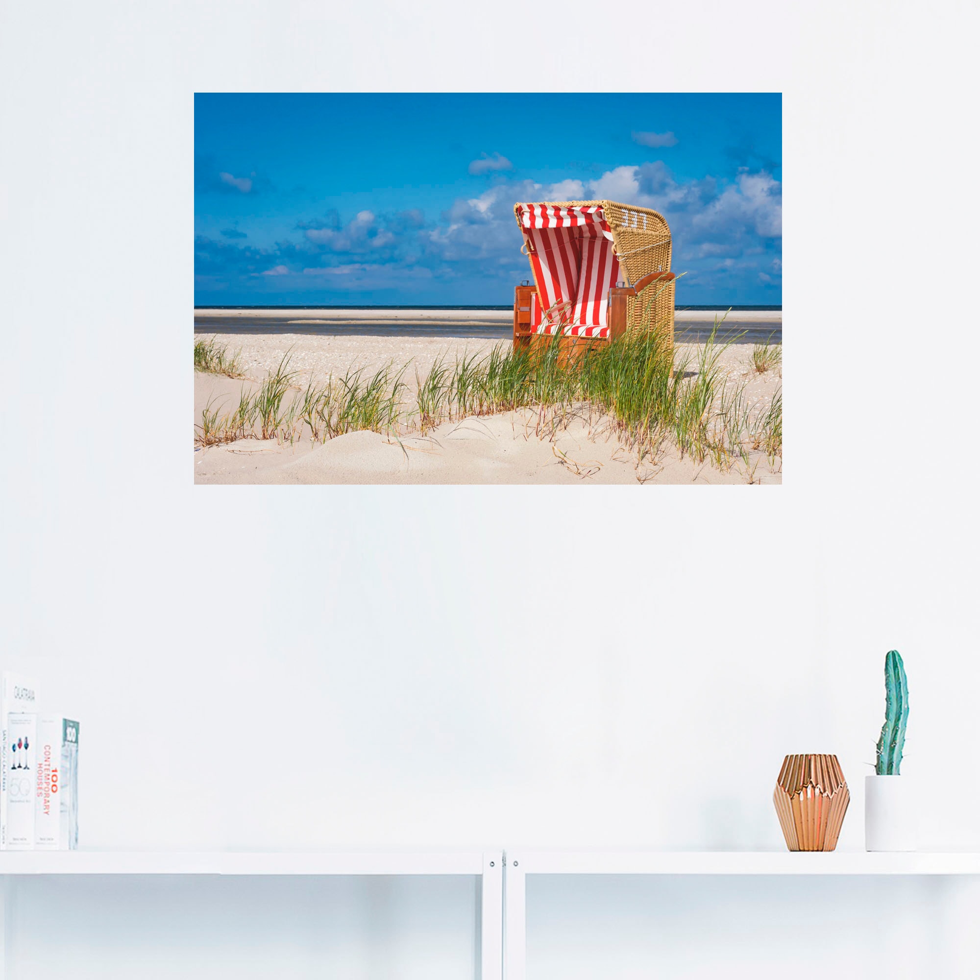 Artland Wandbild »Strandkorb 337«, Strand, (1 St.), als Leinwandbild, Wandaufkleber in verschied. Größen