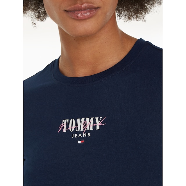 Tommy Jeans Rundhalsshirt »TJW SLIM ESSNTL LOGO 1 TEE EXT«, mit Tommy Jeans  Logo-Schriftzug & Flag bestellen bei OTTO